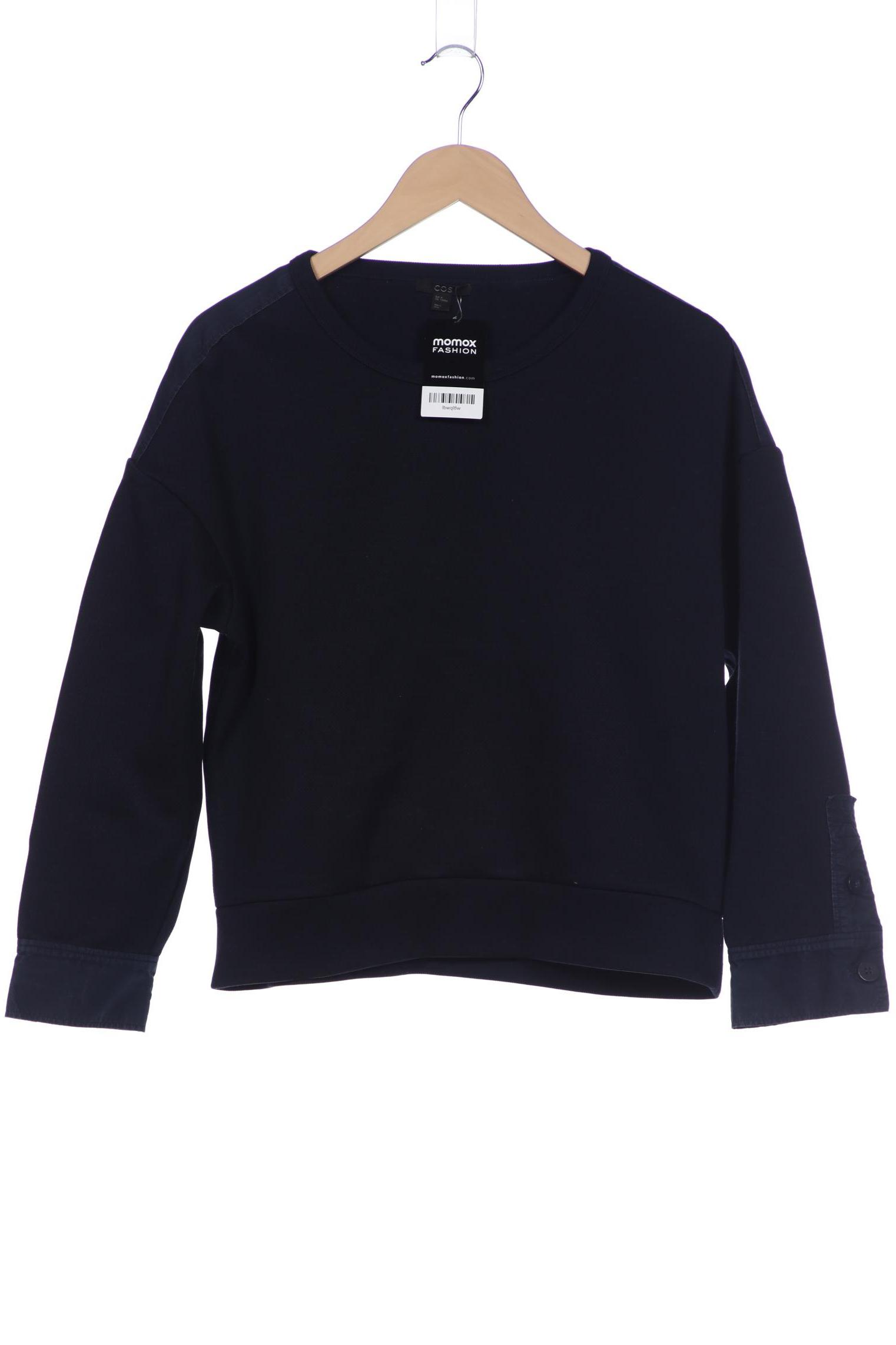 

COS Damen Sweatshirt, marineblau, Gr. 38