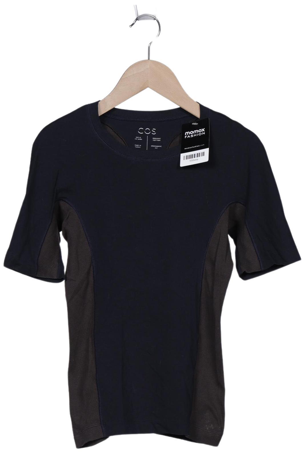 

COS Damen T-Shirt, marineblau, Gr. 34