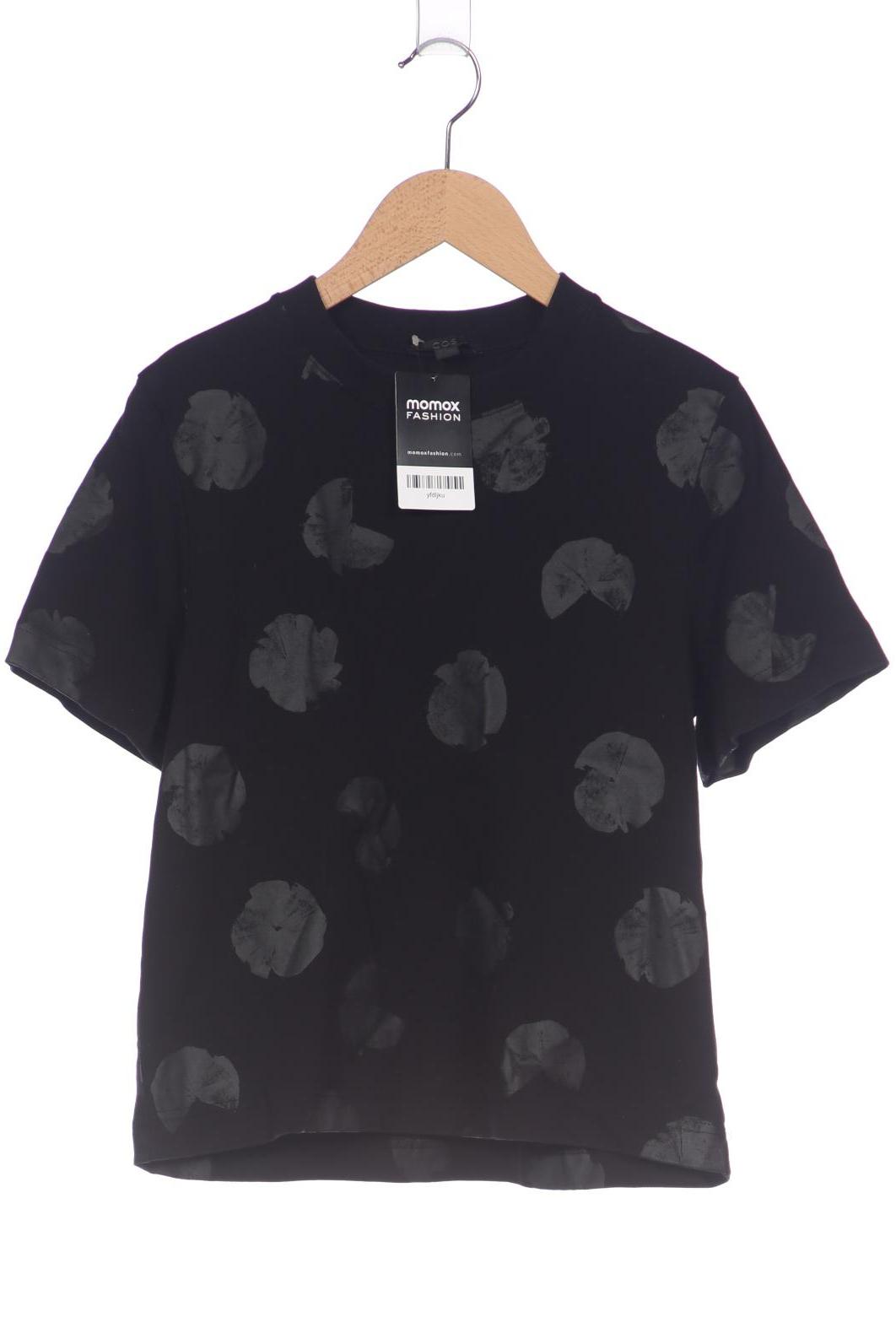 

COS Damen T-Shirt, schwarz, Gr. 36