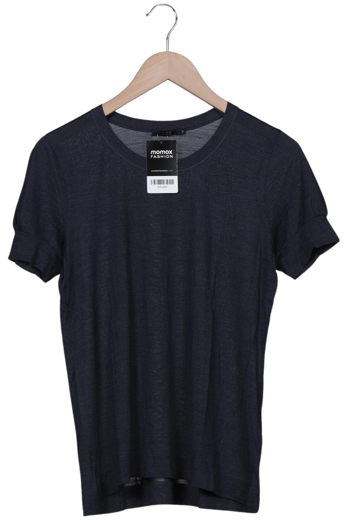 

COS Damen T-Shirt, marineblau, Gr. 38