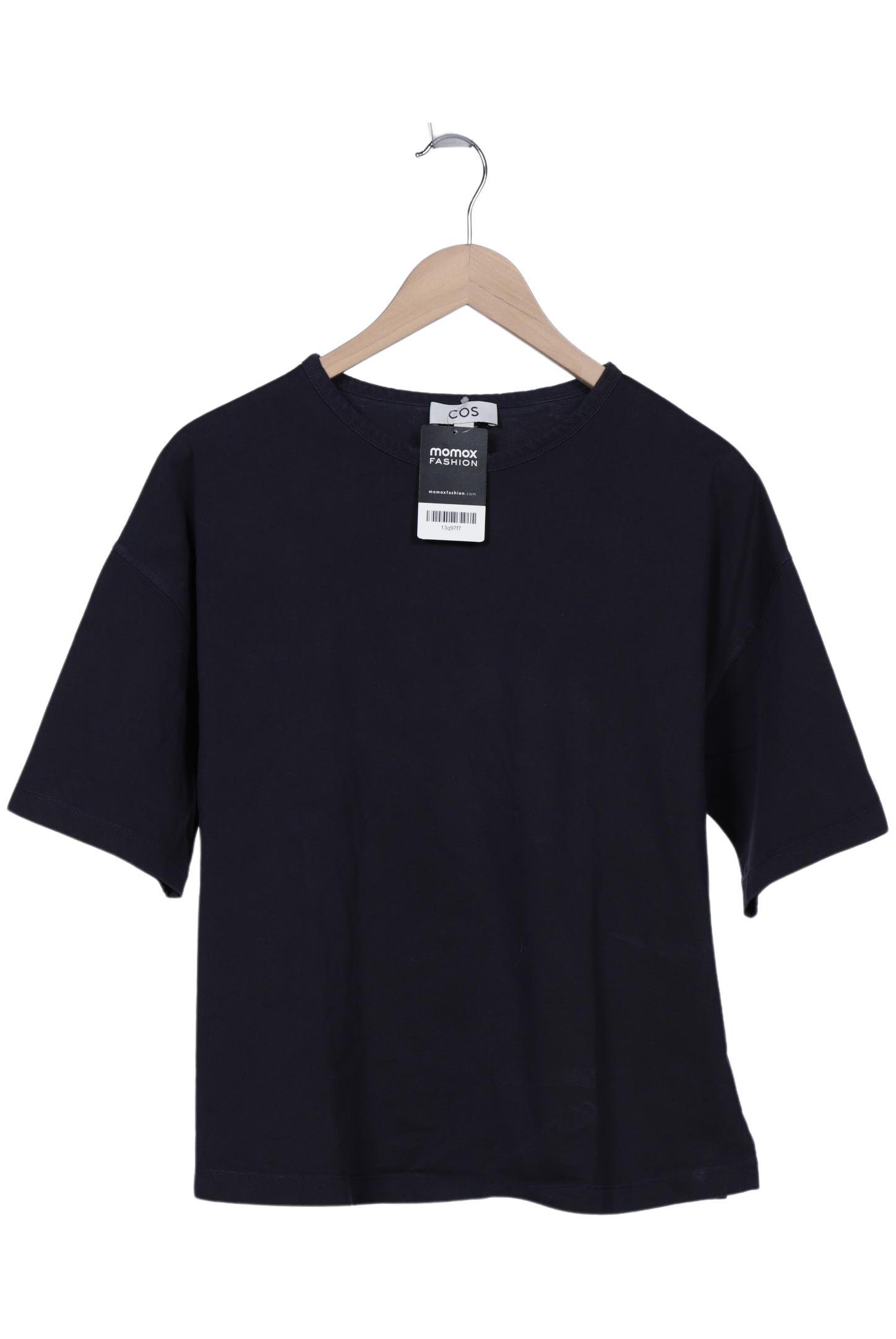 

COS Damen T-Shirt, marineblau, Gr. 38