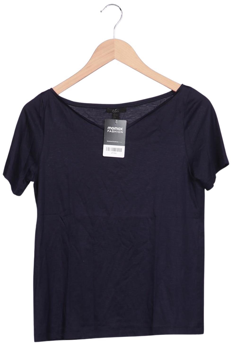 

COS Damen T-Shirt, marineblau, Gr. 34