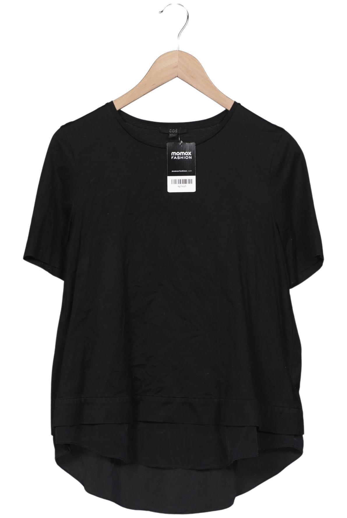 

COS Damen T-Shirt, schwarz, Gr. 38