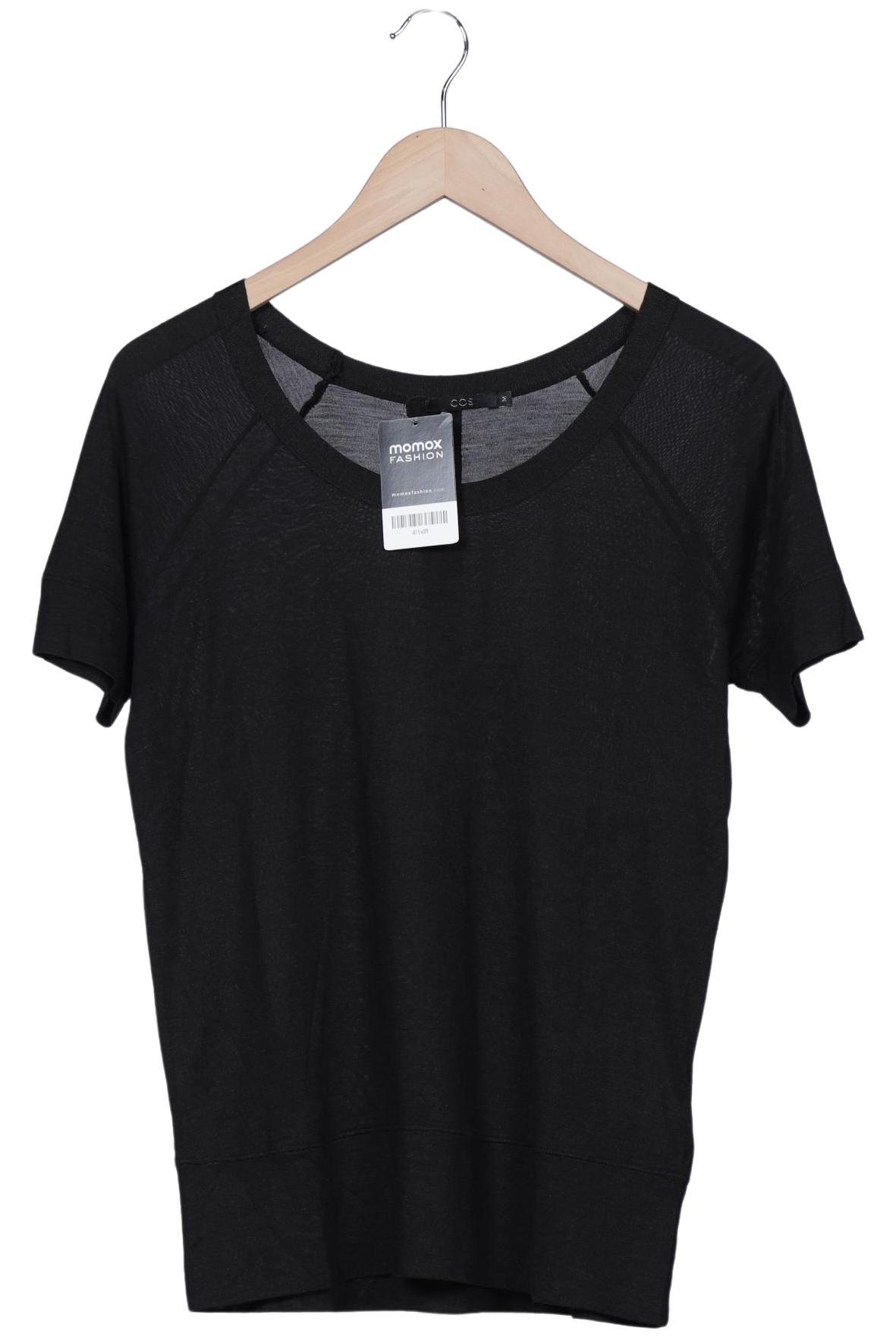 

COS Damen T-Shirt, schwarz, Gr. 38