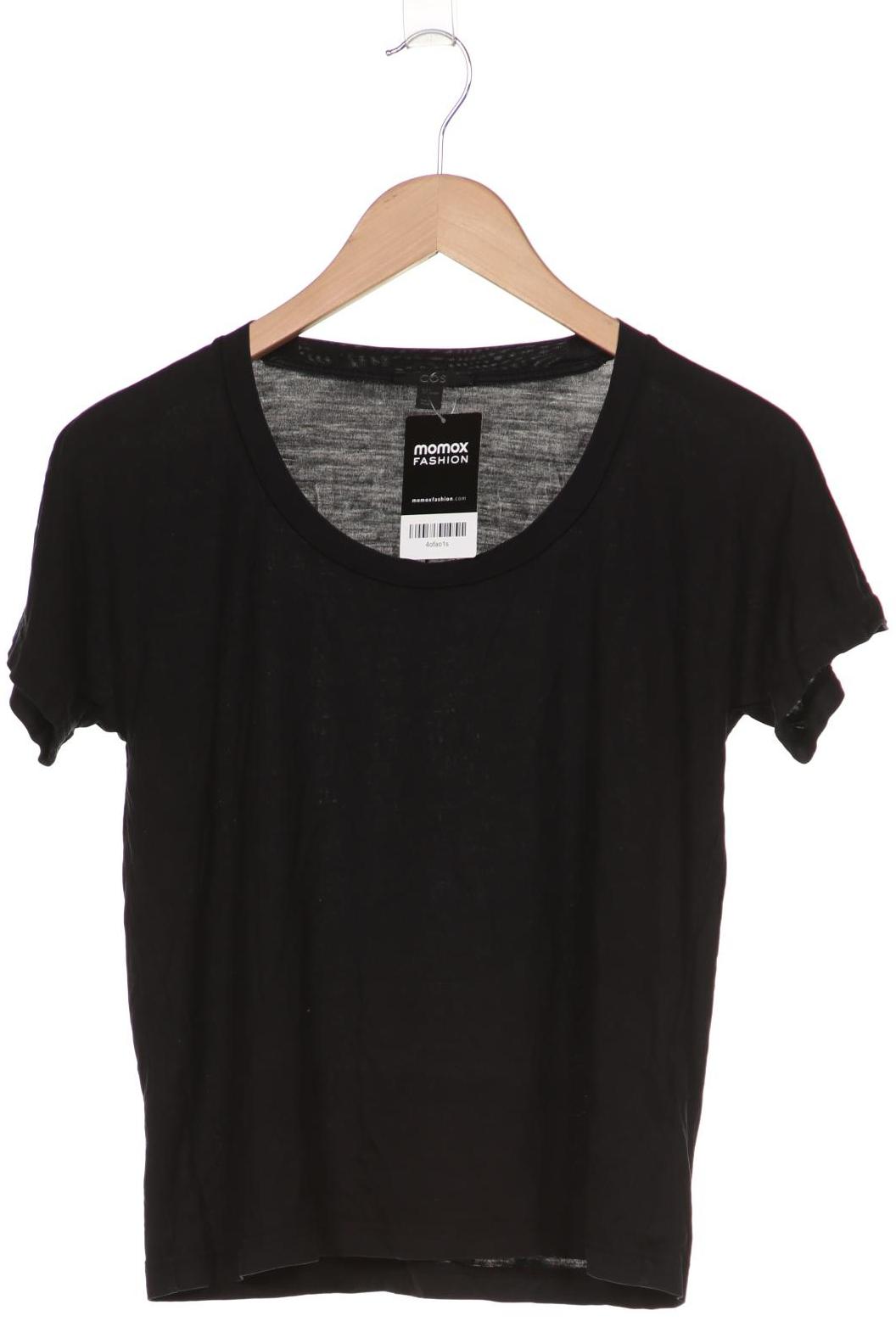 

COS Damen T-Shirt, schwarz, Gr. 36