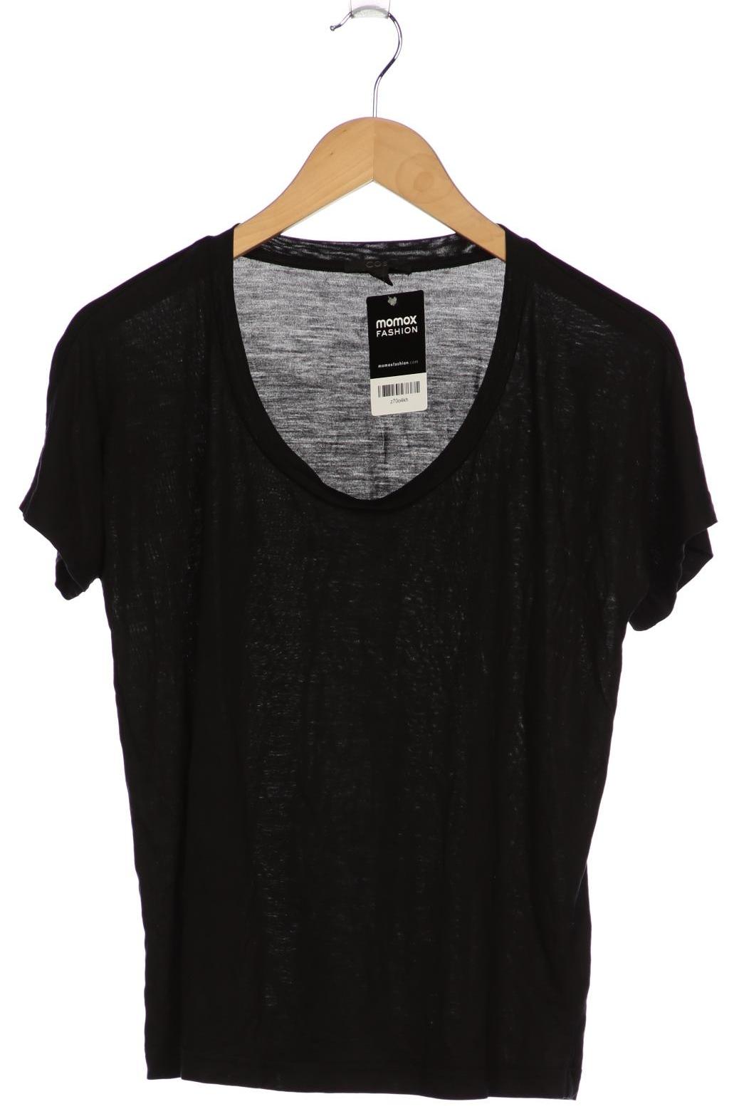 

COS Damen T-Shirt, schwarz, Gr. 38