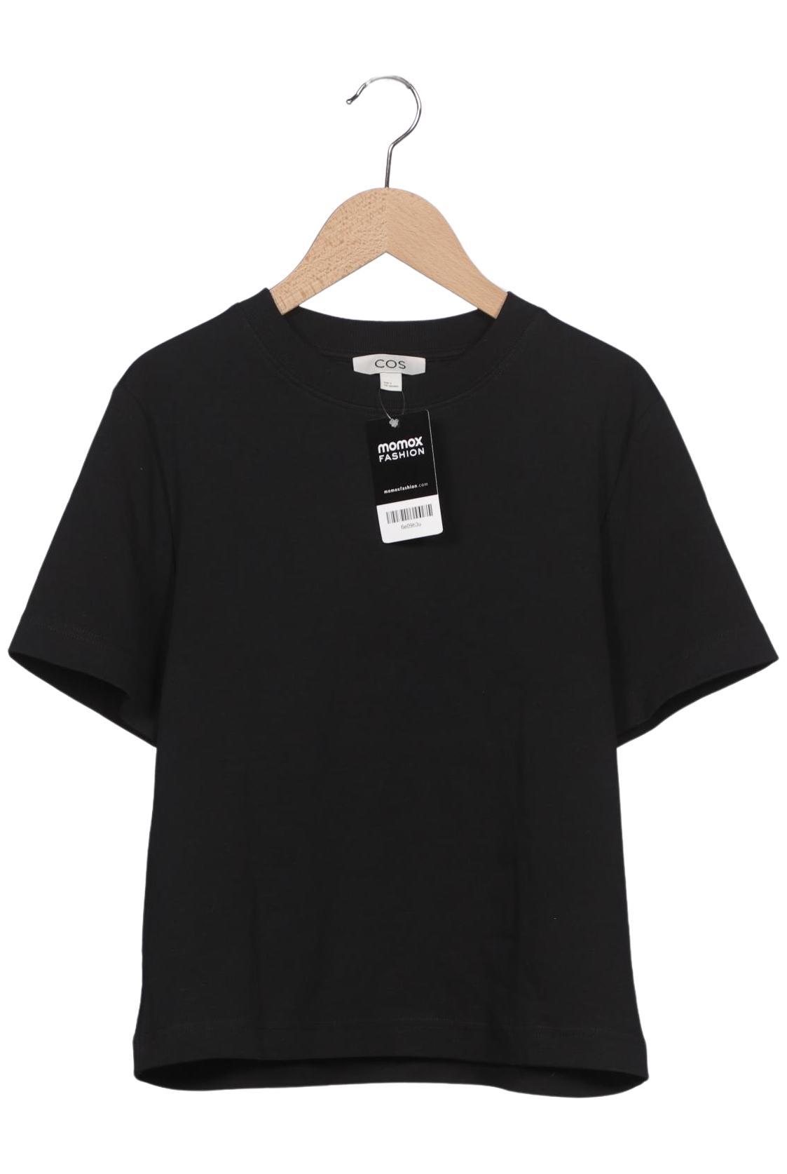 

COS Damen T-Shirt, schwarz, Gr. 36