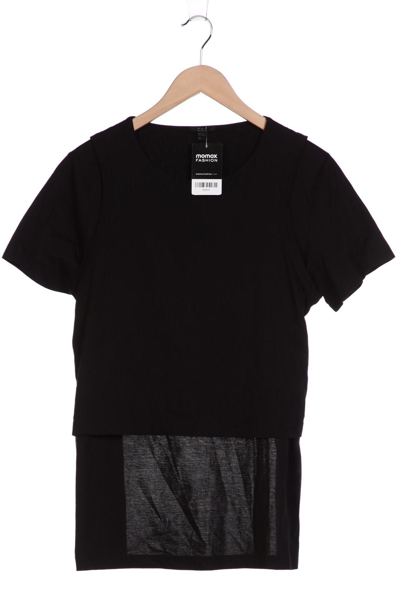 

COS Damen T-Shirt, schwarz, Gr. 38