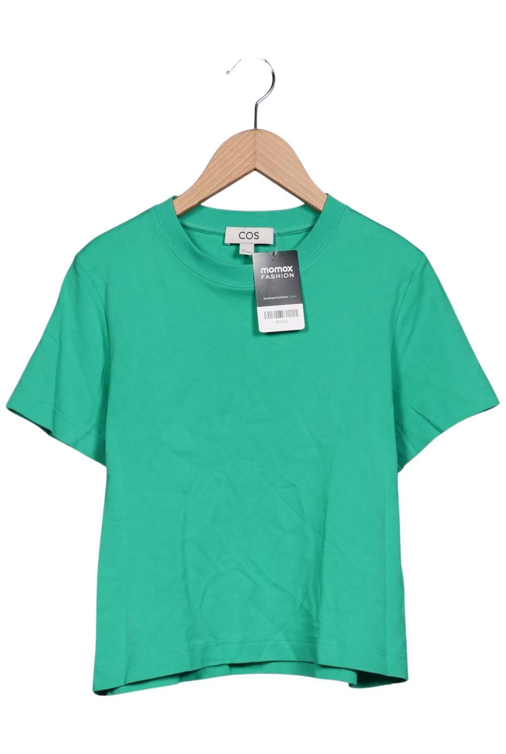 

COS Damen T-Shirt, grün, Gr. 36