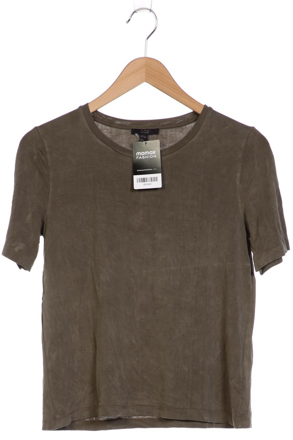 

COS Damen T-Shirt, grün, Gr. 34