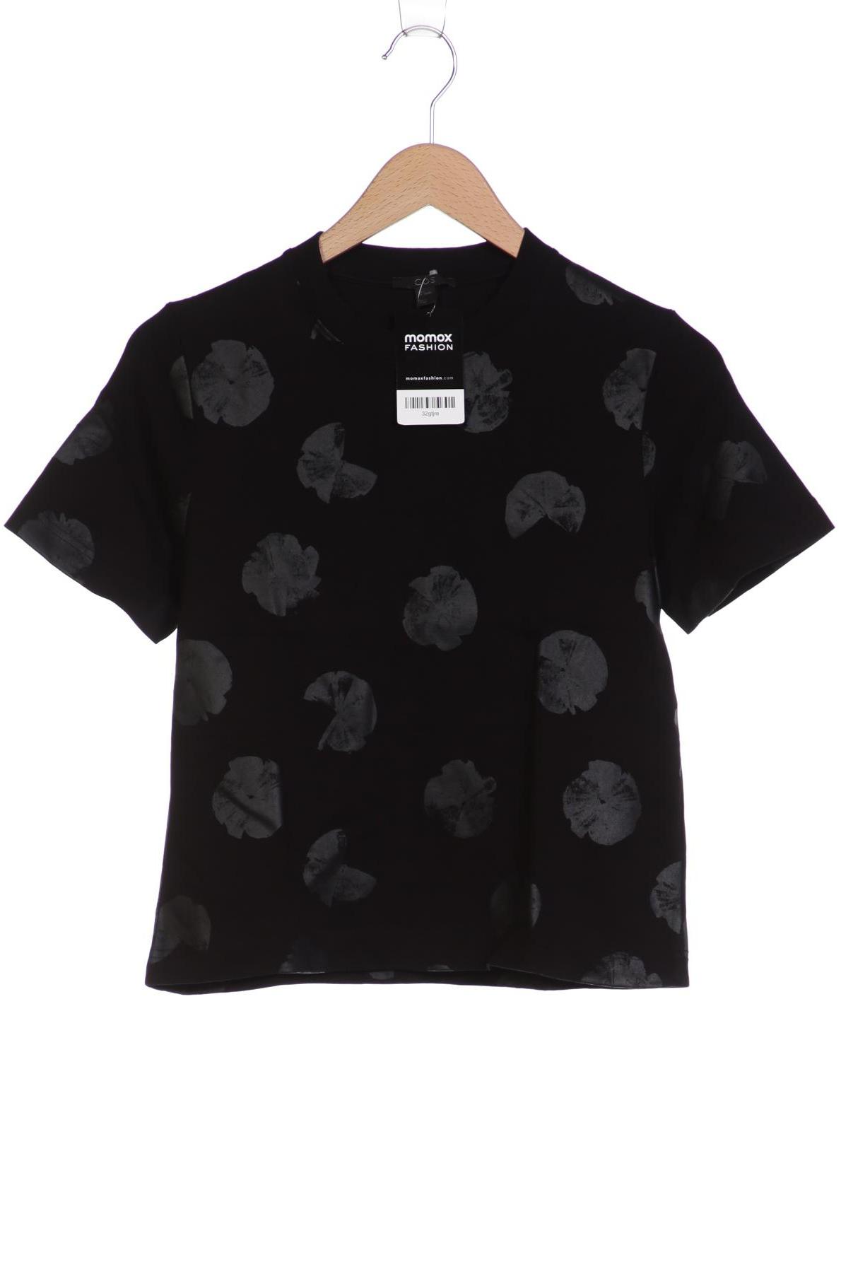 

COS Damen T-Shirt, schwarz, Gr. 36