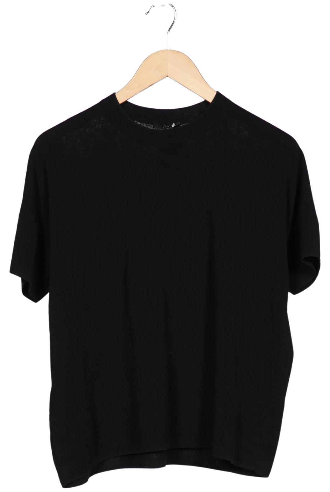 

COS Damen T-Shirt, schwarz, Gr. 36