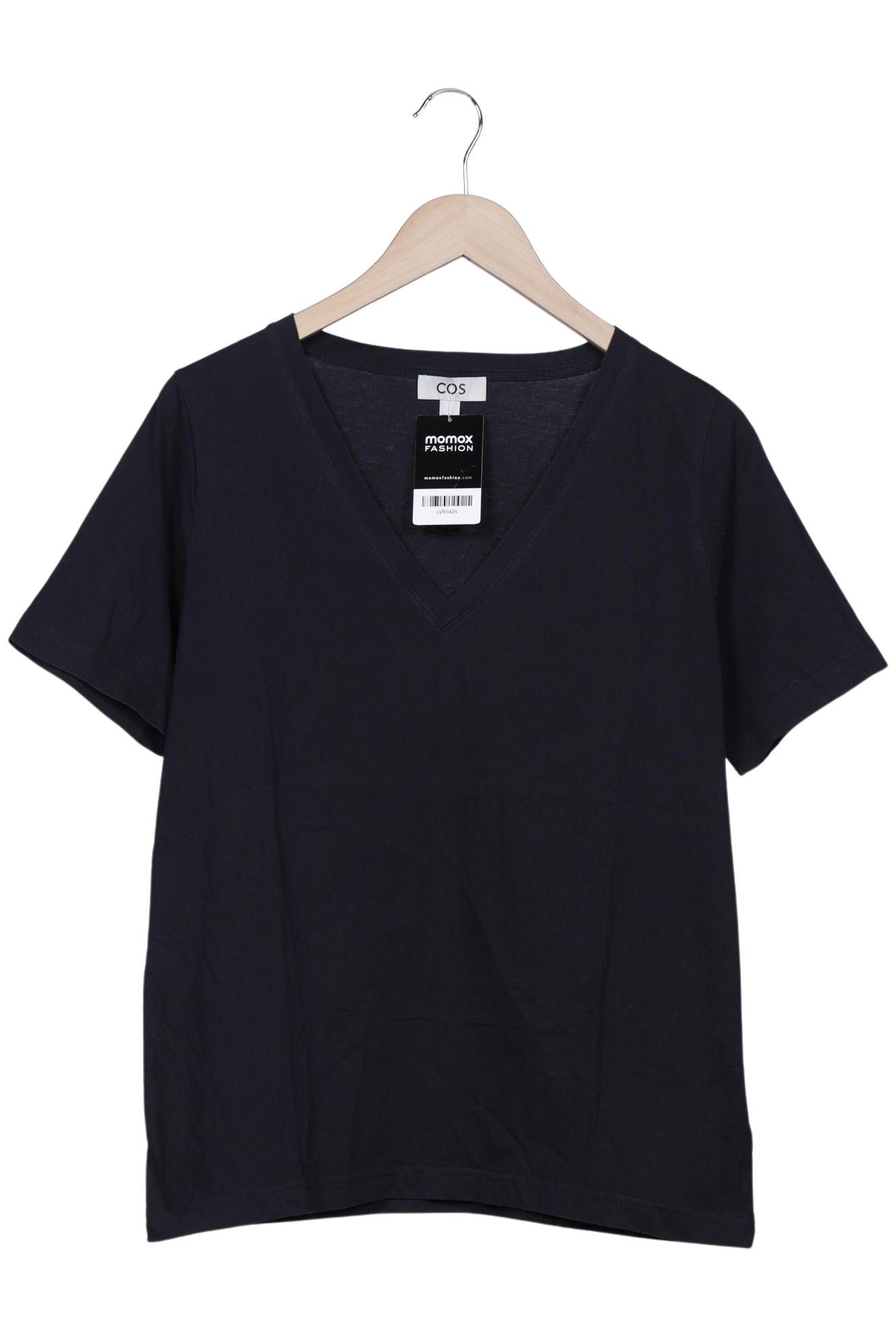 

COS Damen T-Shirt, marineblau, Gr. 38