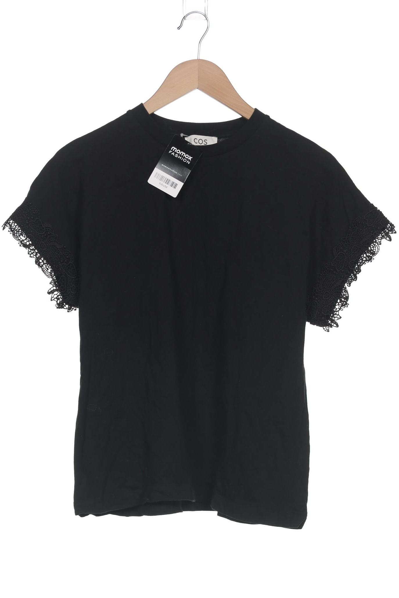 

COS Damen T-Shirt, schwarz, Gr. 36