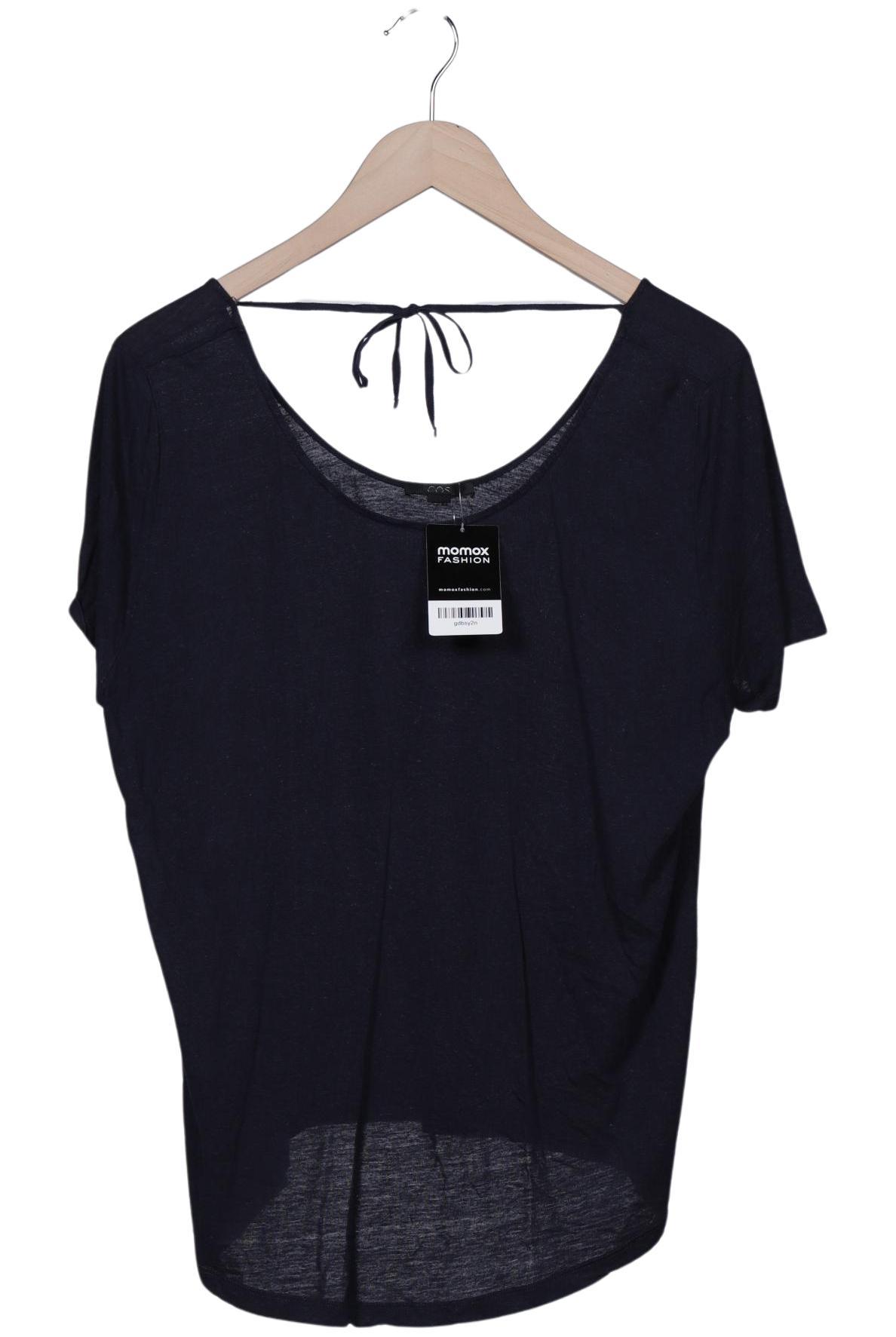 

COS Damen T-Shirt, marineblau, Gr. 38