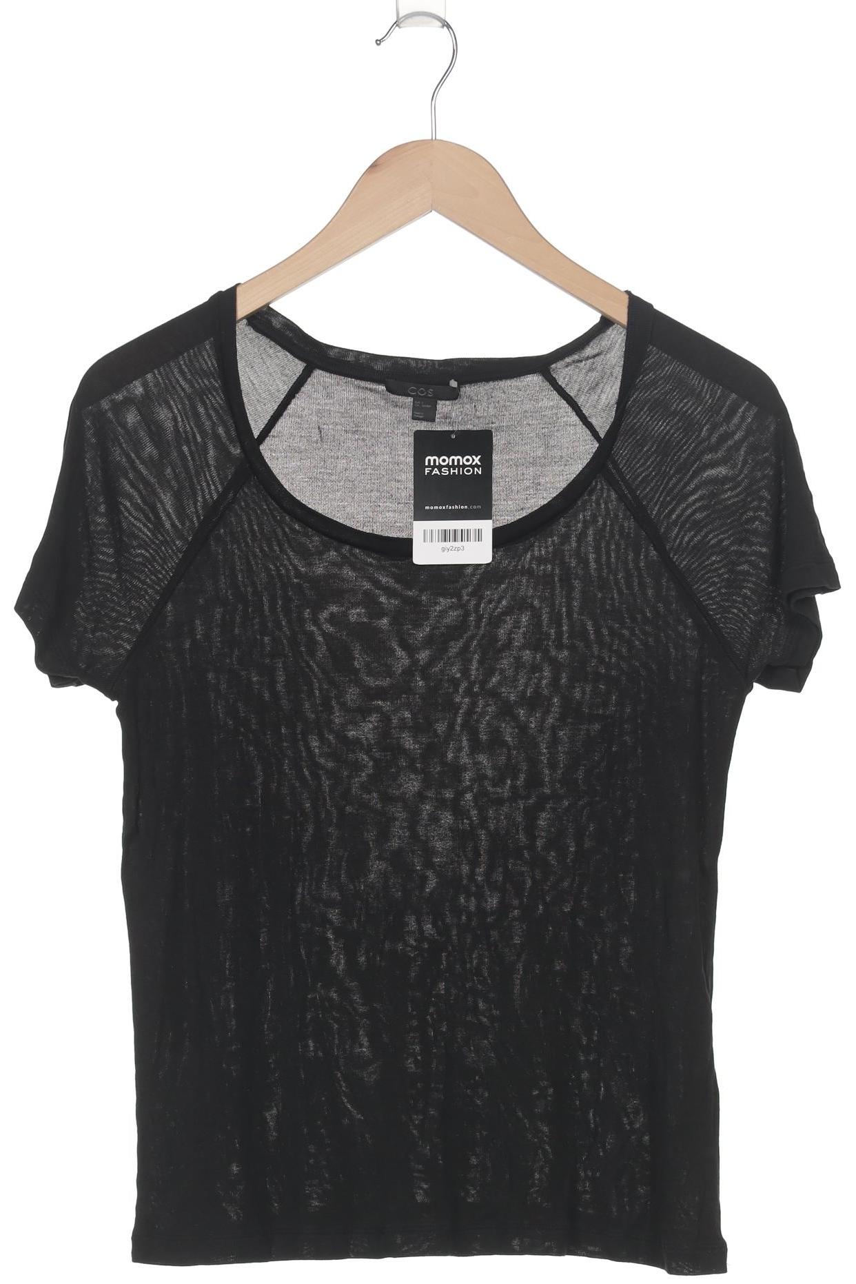 

COS Damen T-Shirt, schwarz, Gr. 36
