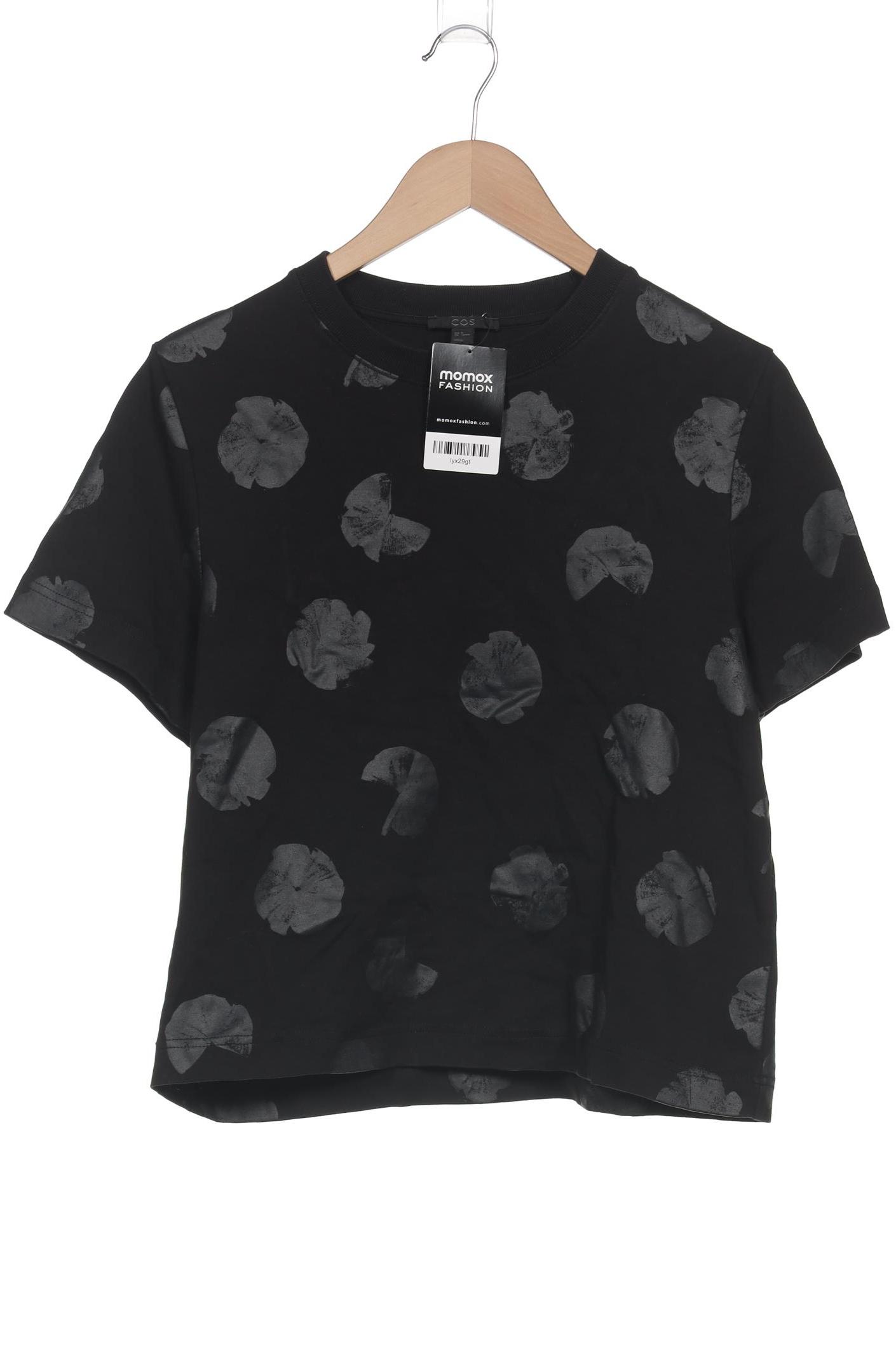 

COS Damen T-Shirt, schwarz, Gr. 38