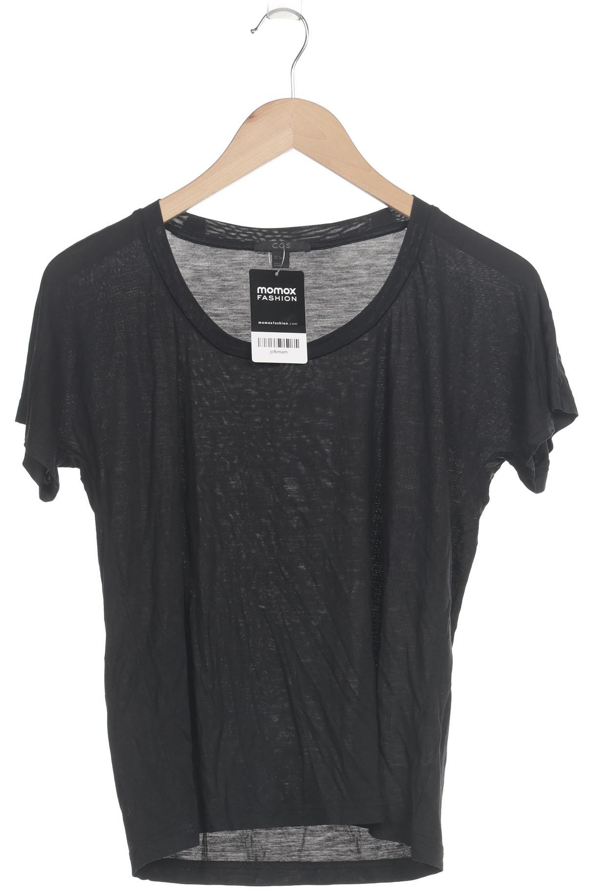 

COS Damen T-Shirt, schwarz, Gr. 36