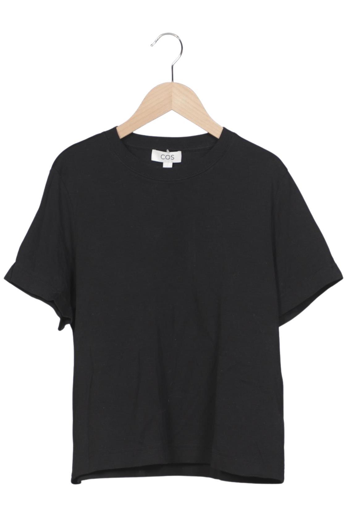 

COS Damen T-Shirt, schwarz, Gr. 38