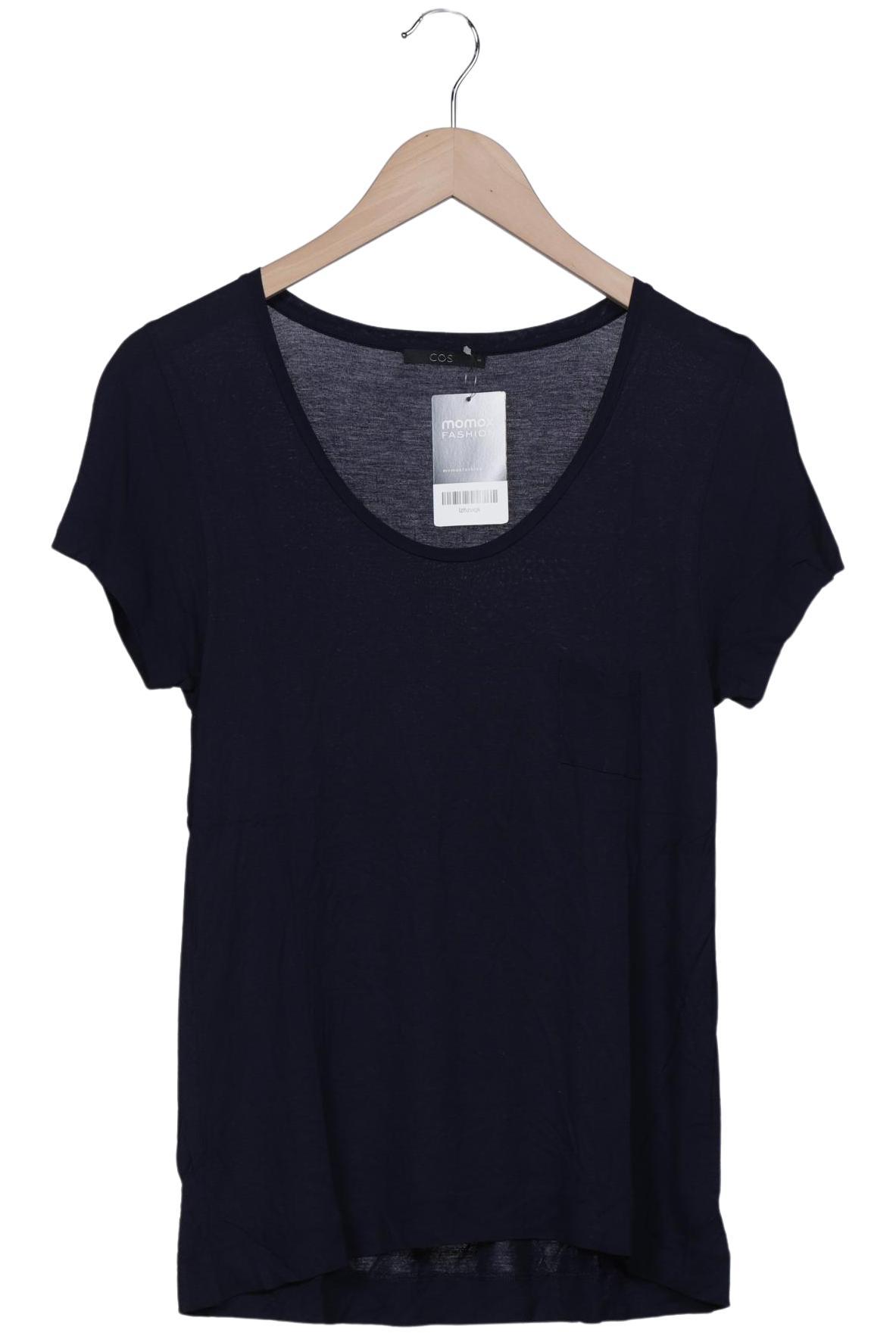 

COS Damen T-Shirt, marineblau, Gr. 36