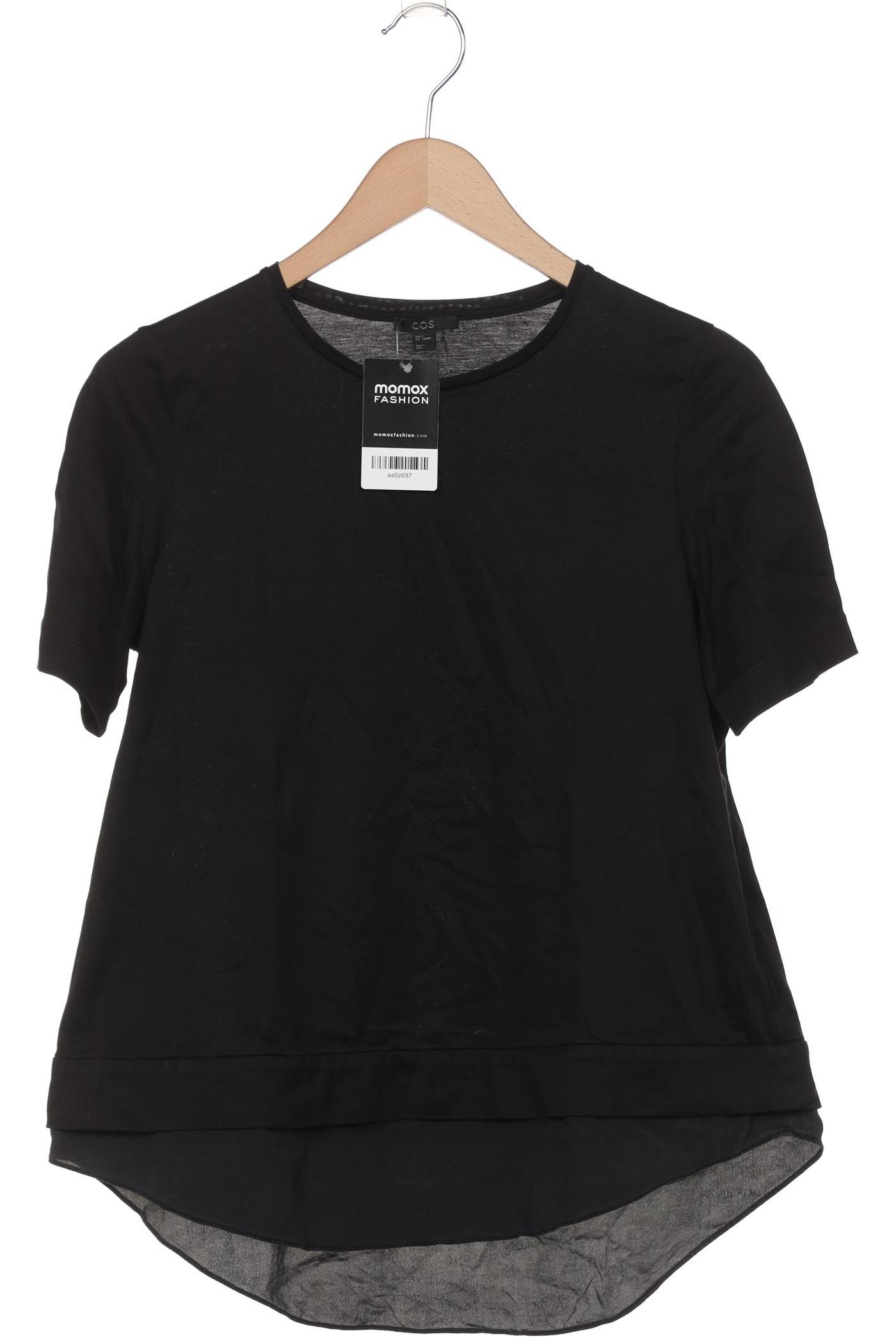 

COS Damen T-Shirt, schwarz, Gr. 36