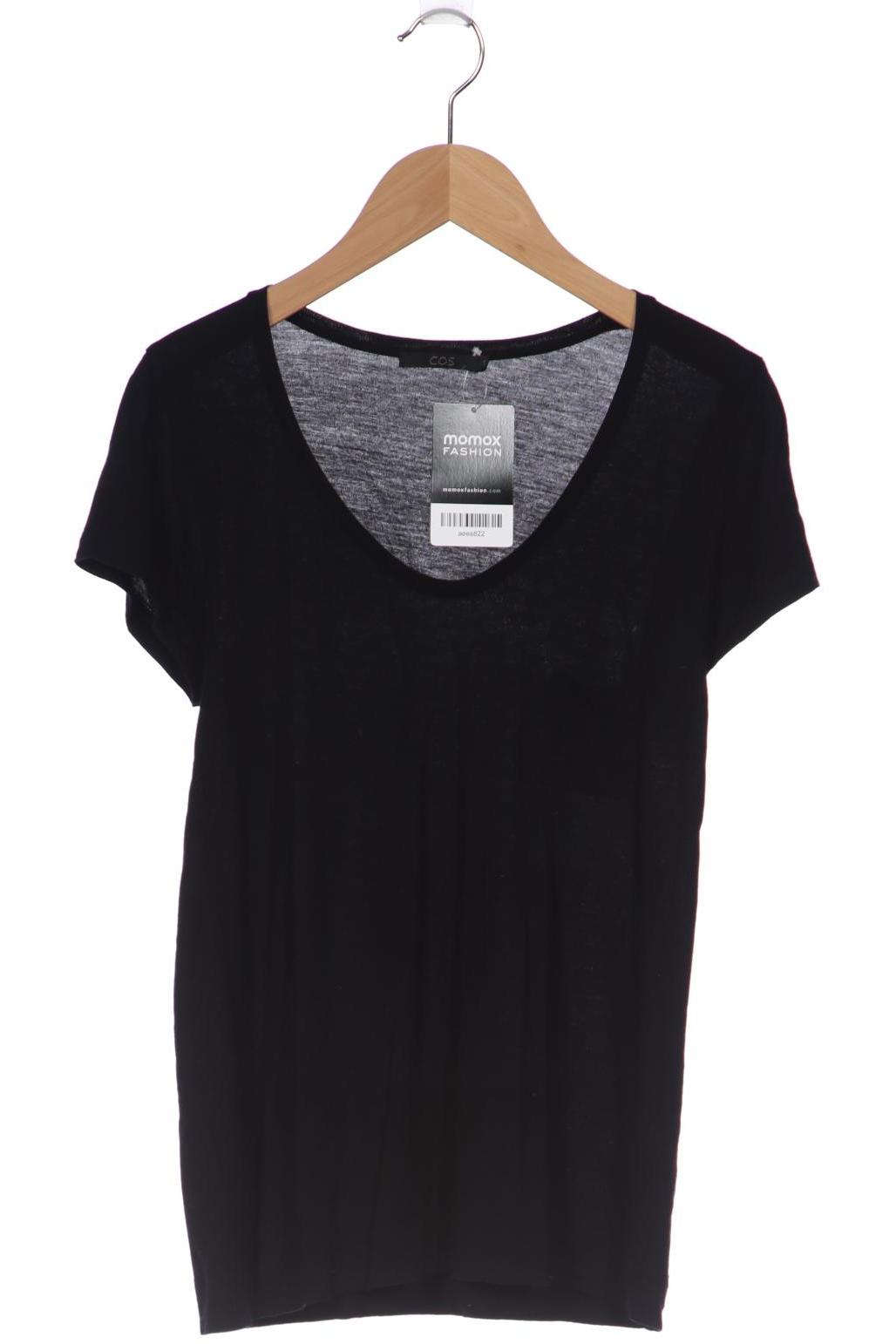 

COS Damen T-Shirt, schwarz, Gr. 34