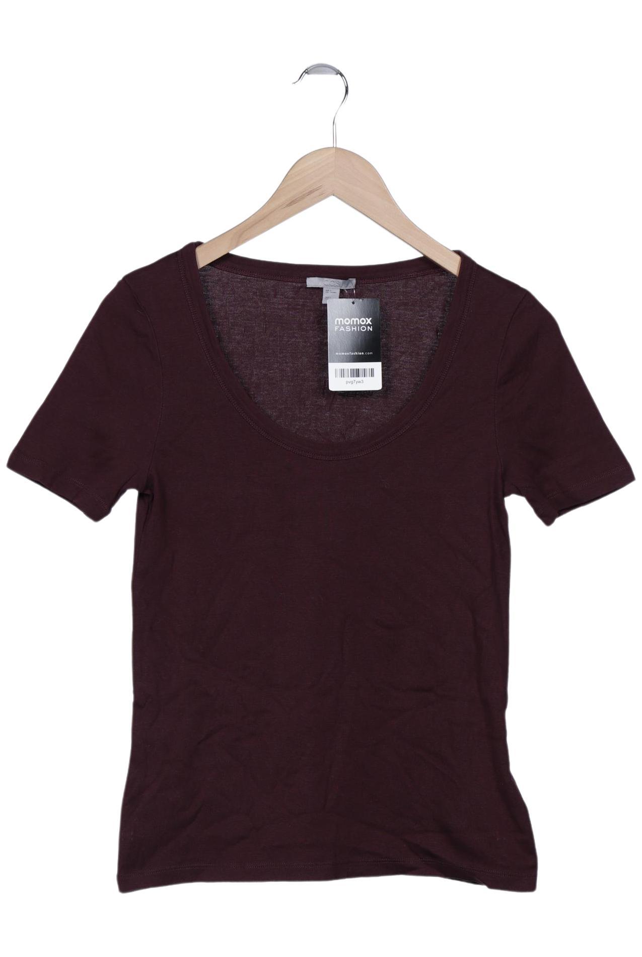 

COS Damen T-Shirt, bordeaux, Gr. 36