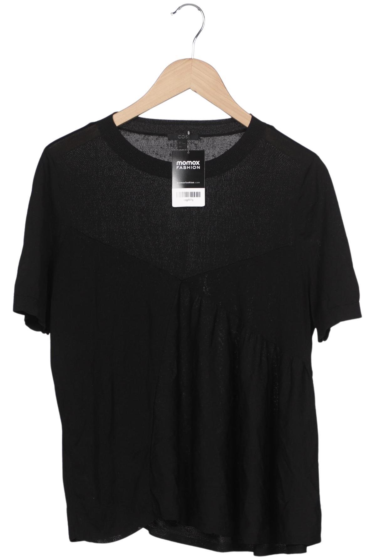 

COS Damen T-Shirt, schwarz, Gr. 38