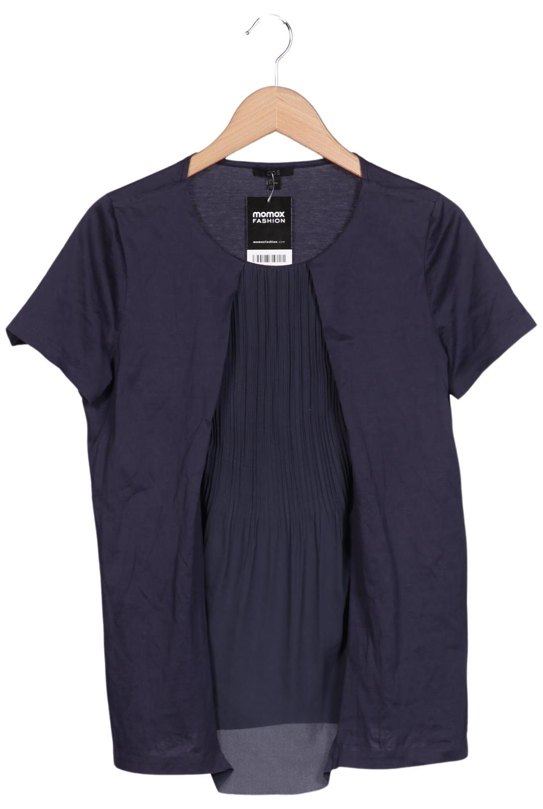 

COS Damen T-Shirt, marineblau, Gr. 36