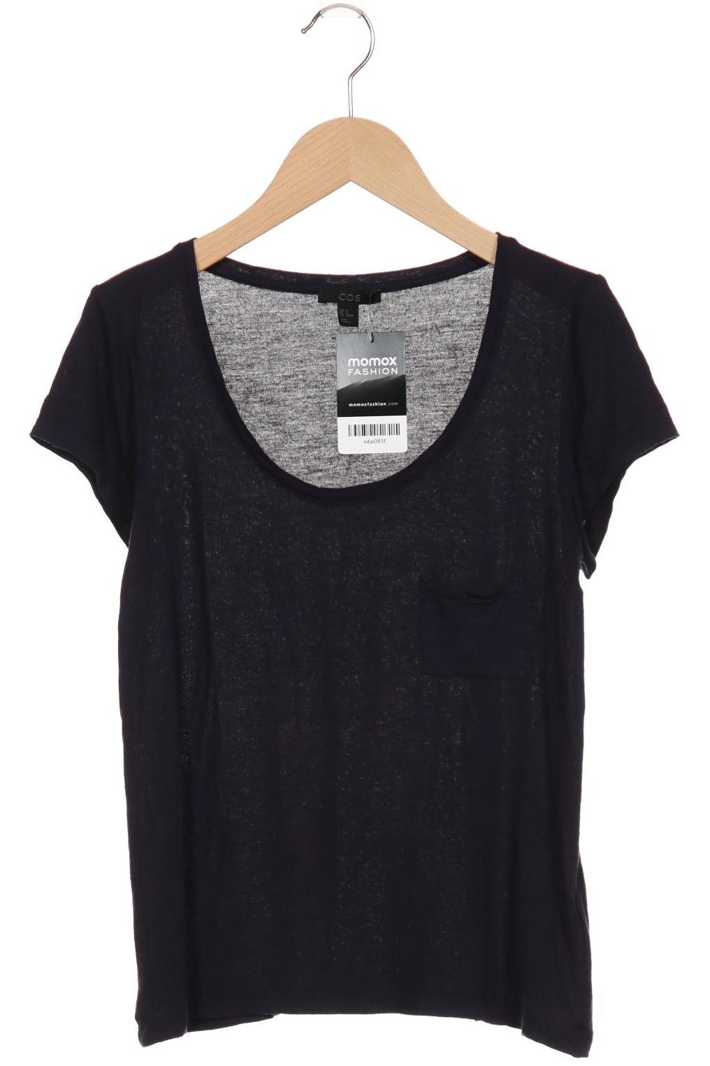 

COS Damen T-Shirt, marineblau, Gr. 34