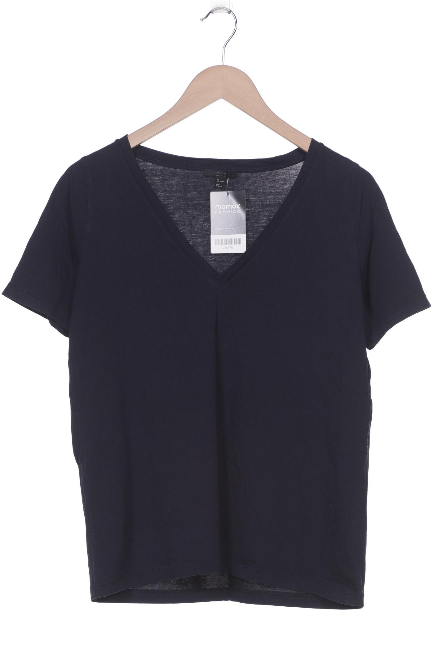 

COS Damen T-Shirt, marineblau, Gr. 36