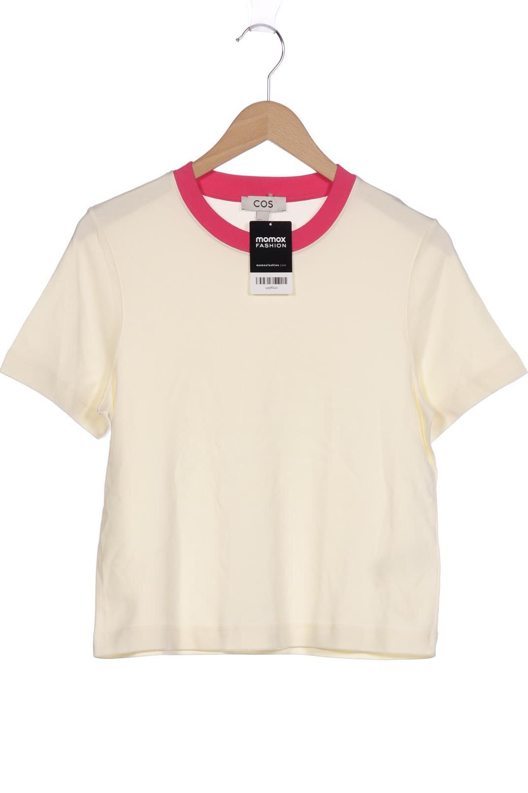

COS Damen T-Shirt, cremeweiß
