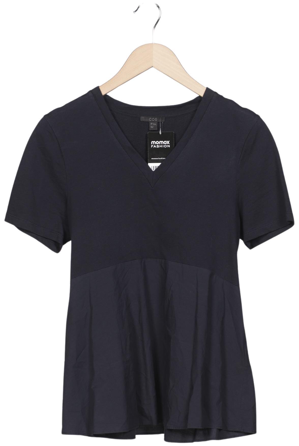

COS Damen T-Shirt, marineblau, Gr. 36