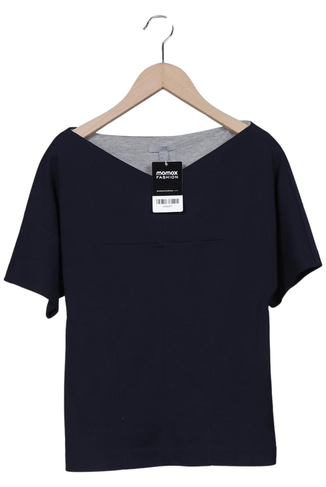 

COS Damen T-Shirt, marineblau, Gr. 34