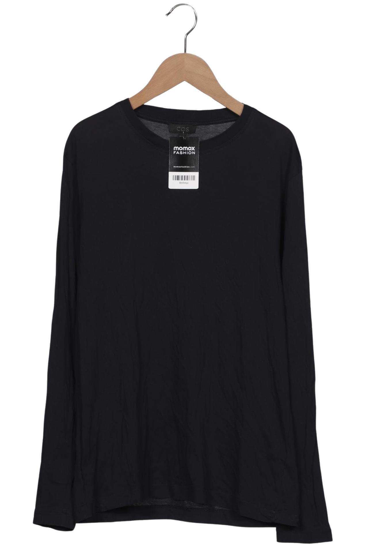 

COS Herren Langarmshirt, marineblau, Gr. 48