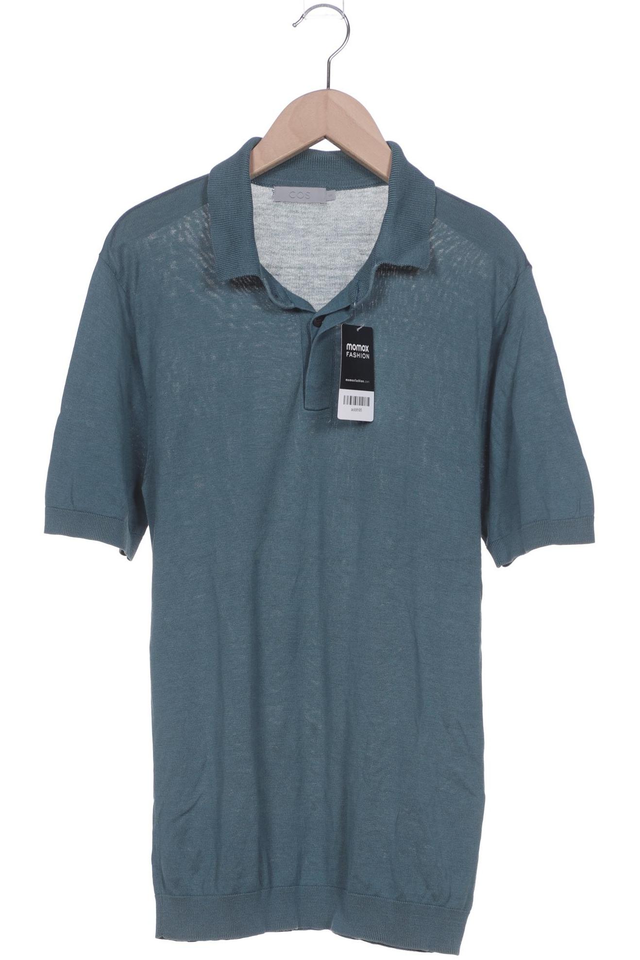 

COS Herren Poloshirt, türkis, Gr. 46