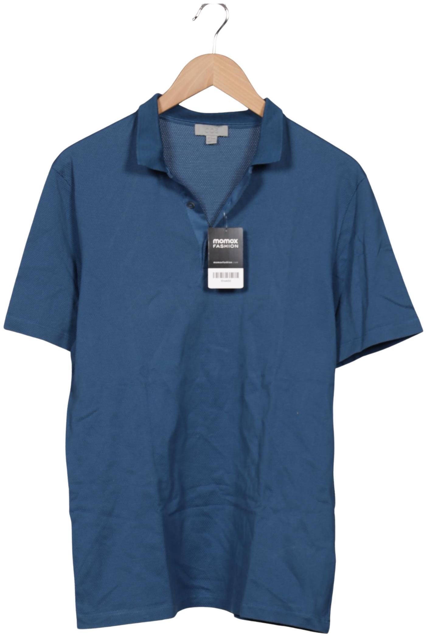 

COS Herren Poloshirt, blau, Gr. 48