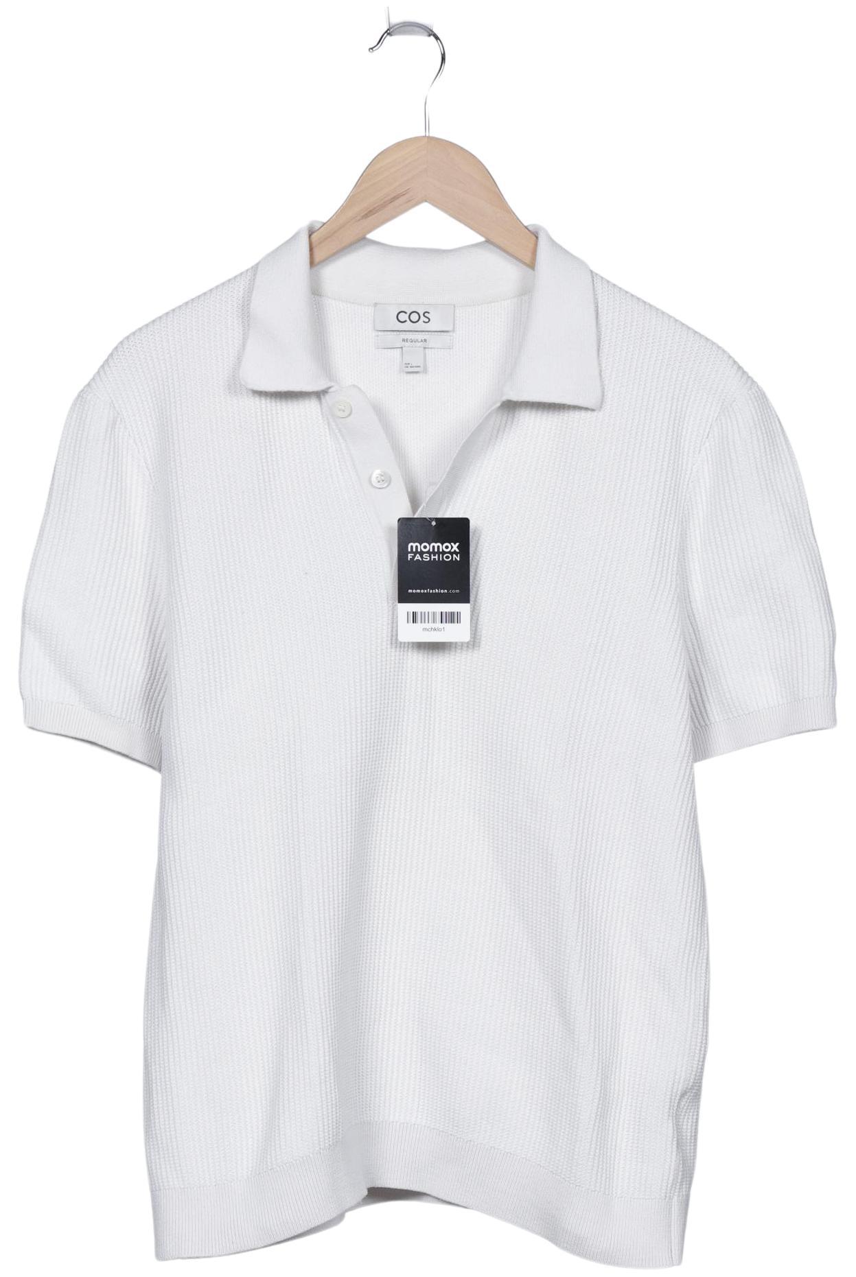

COS Herren Poloshirt, weiß, Gr. 52