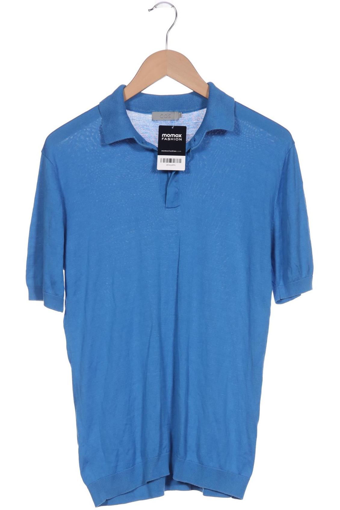 

COS Herren Poloshirt, blau, Gr. 48