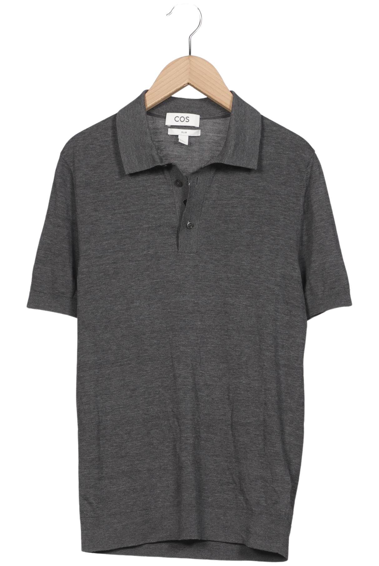

COS Herren Poloshirt, grau, Gr. 46