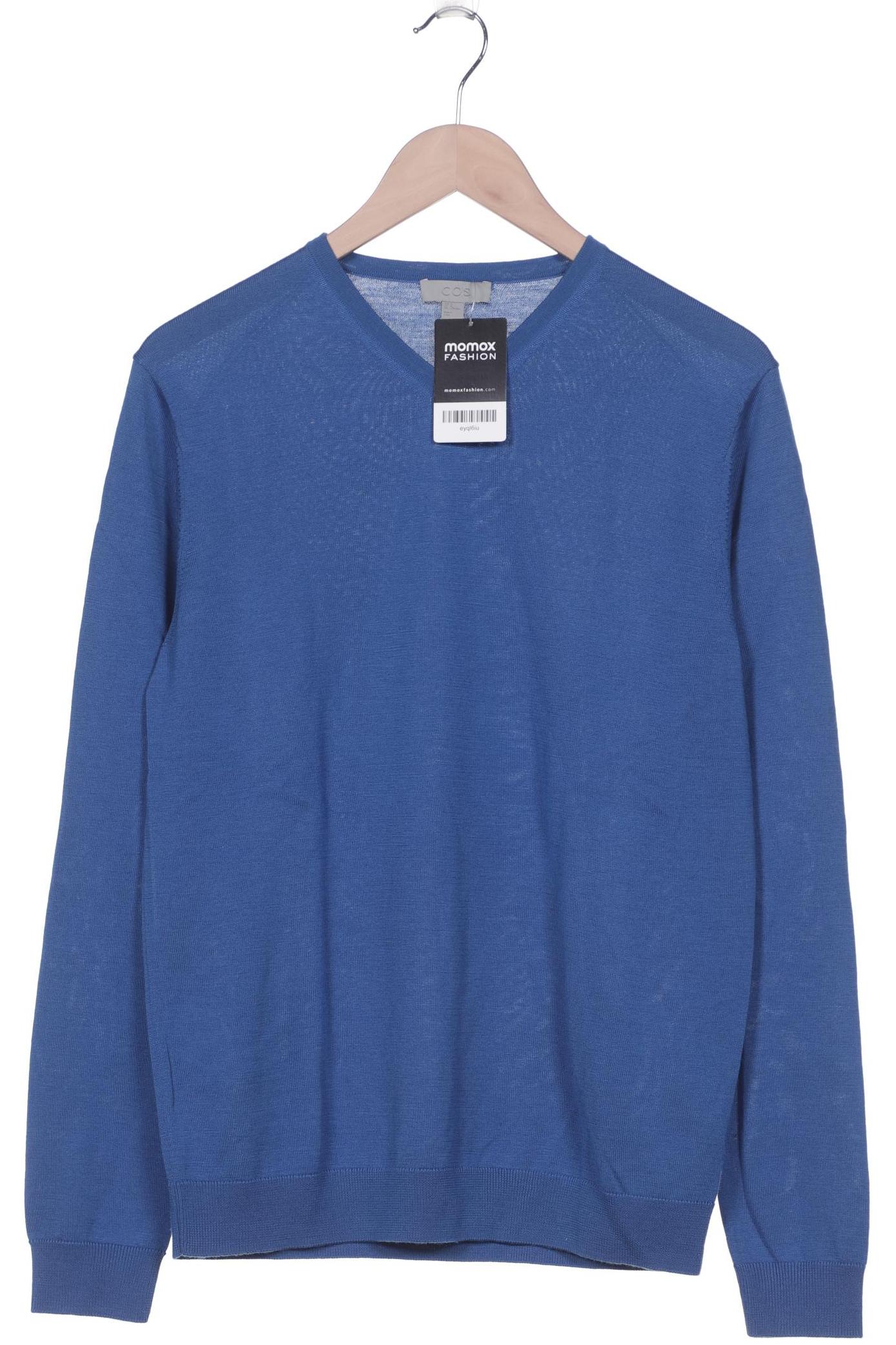 

COS Herren Pullover, blau, Gr. 48