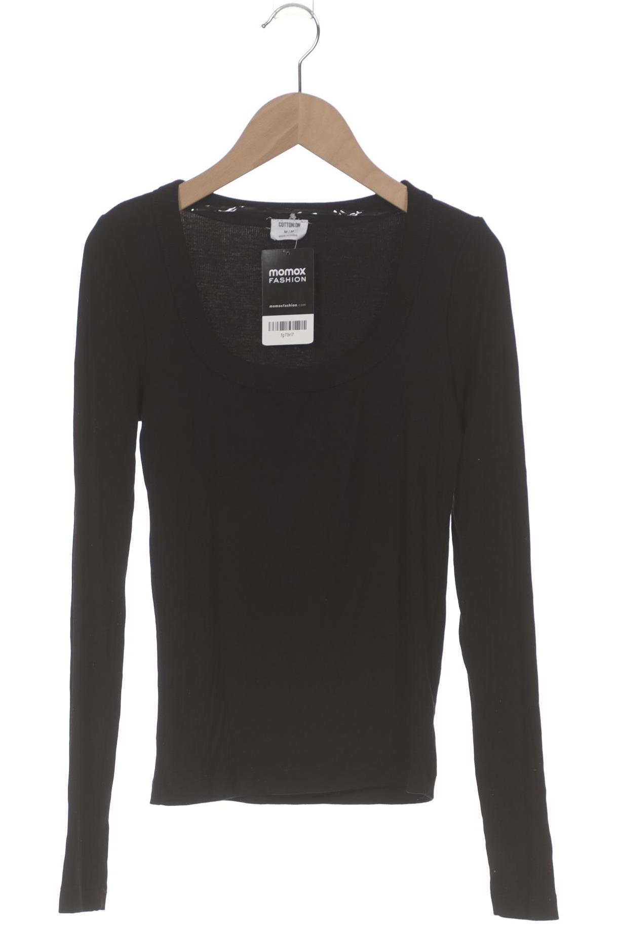 

Cotton On Damen Langarmshirt, schwarz, Gr. 38