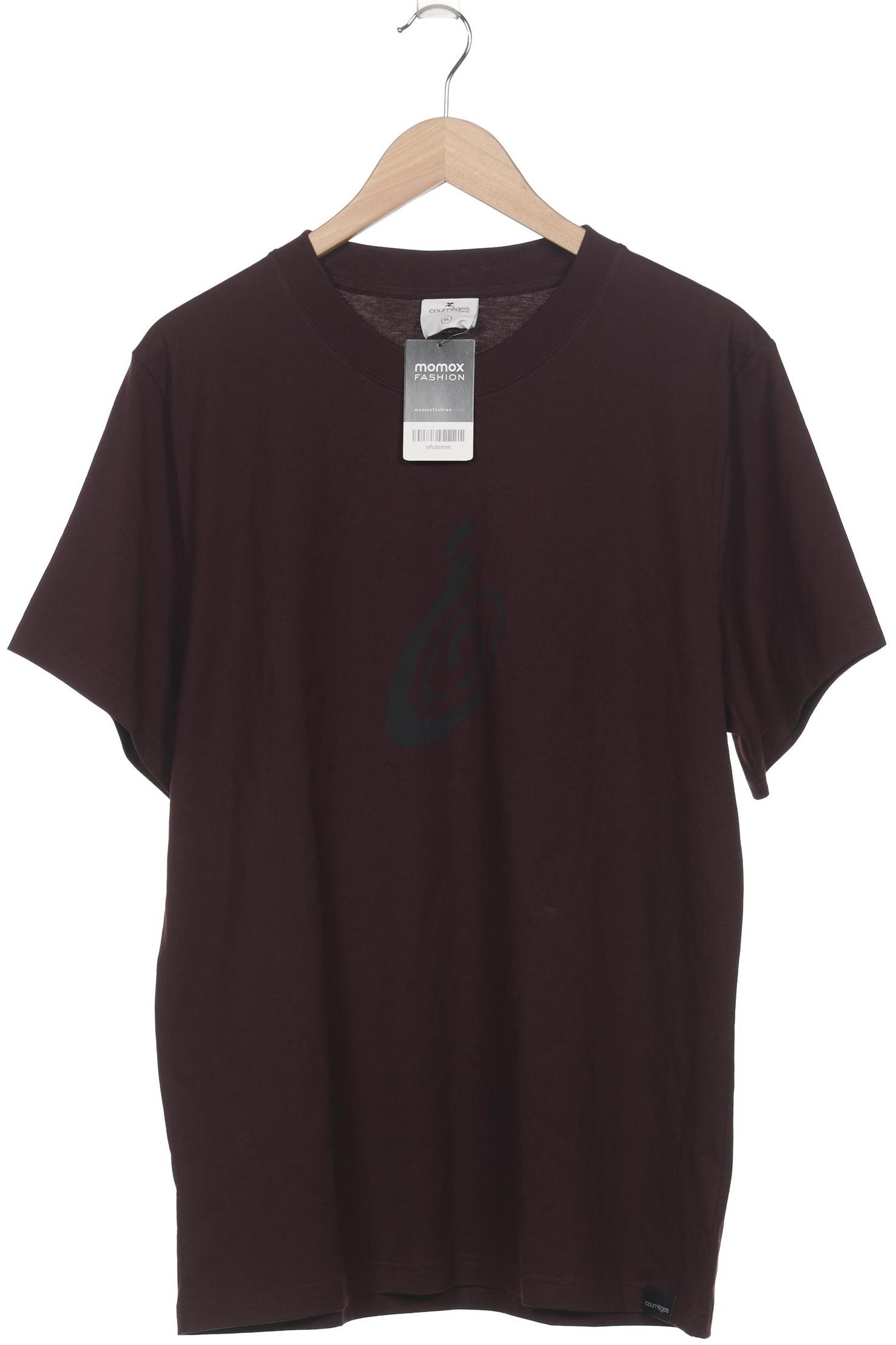 

Courrèges Herren T-Shirt, bordeaux, Gr. 54