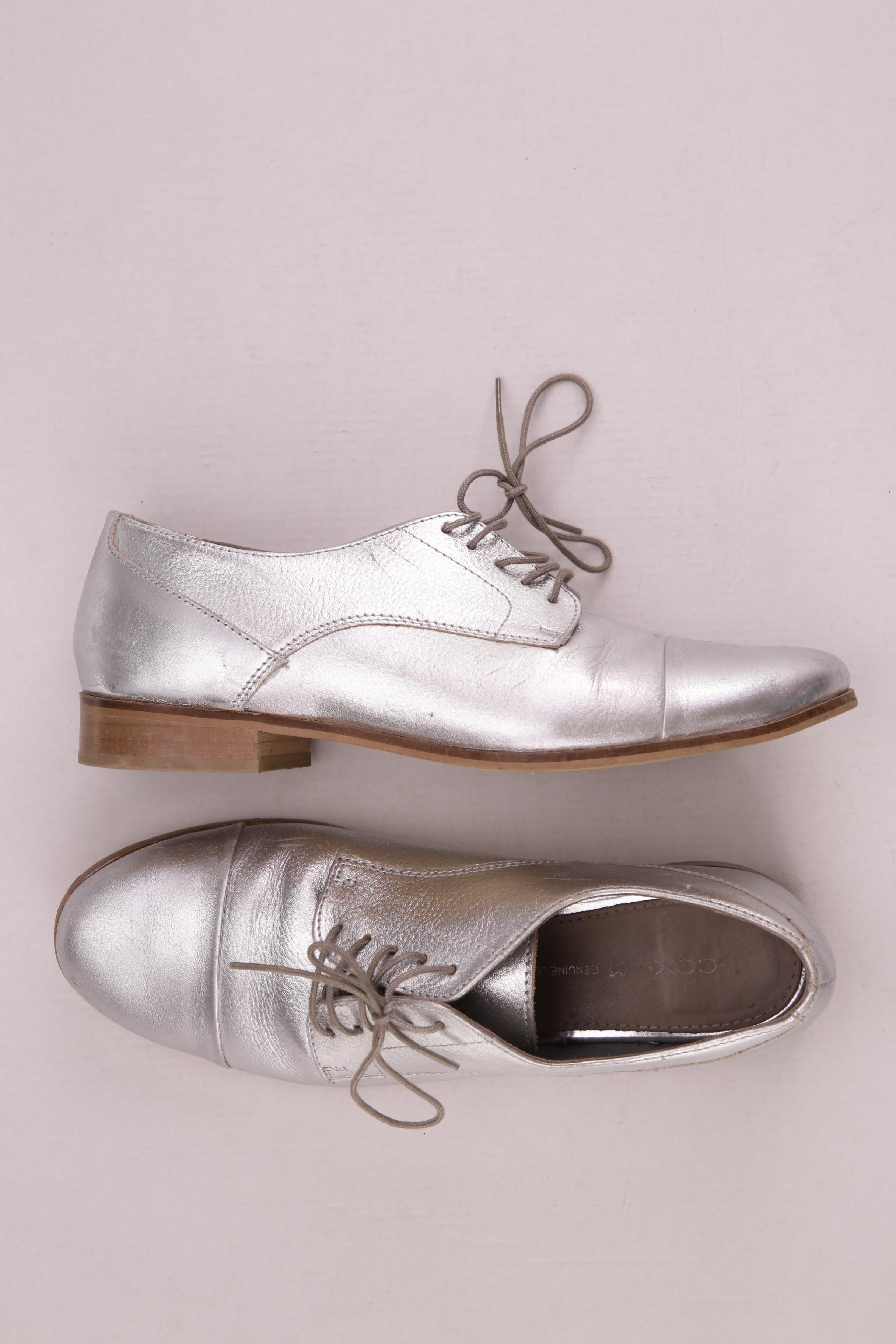 

Cox Damen Halbschuh, silber, Gr. 40