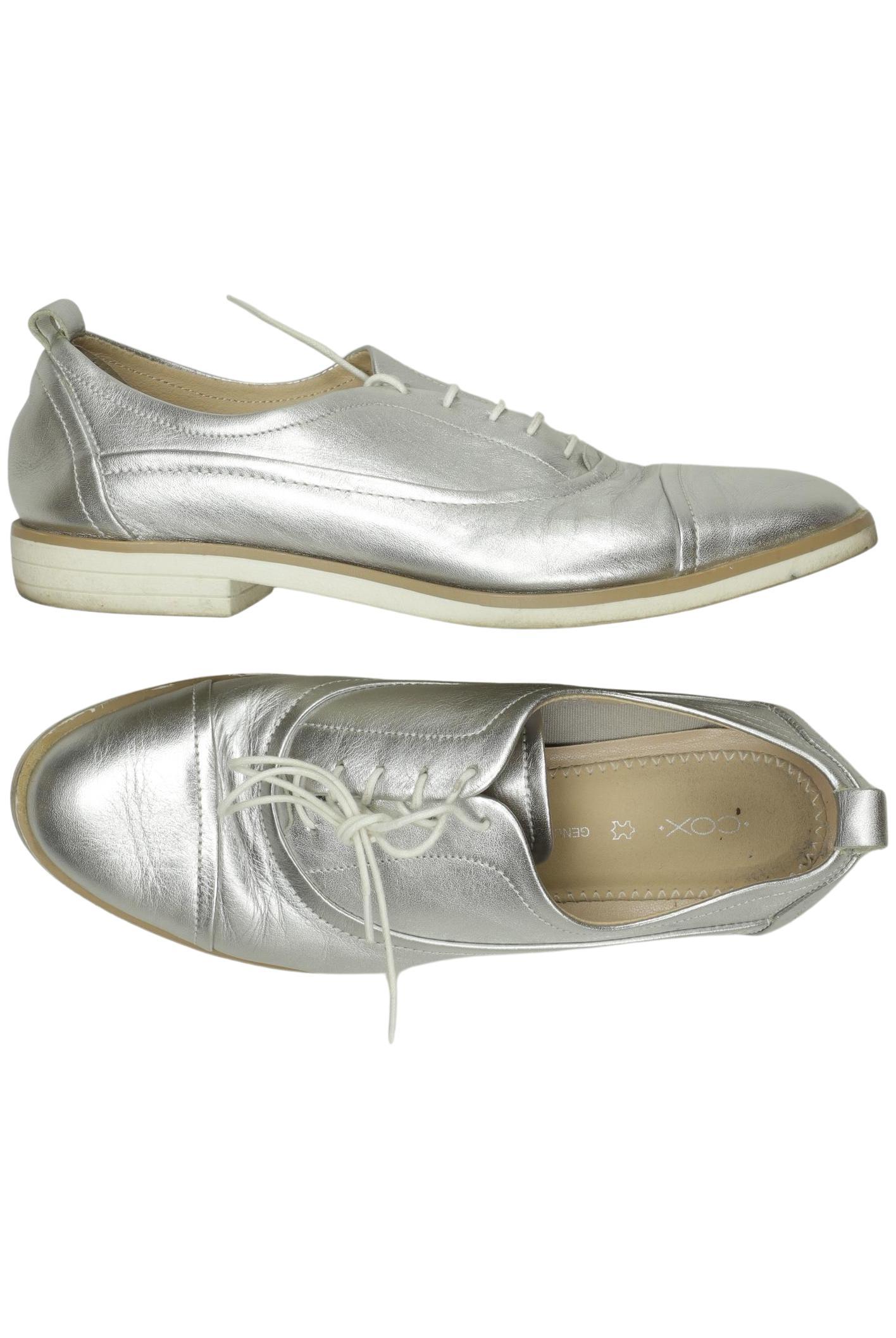 

Cox Damen Halbschuh, silber, Gr. 36