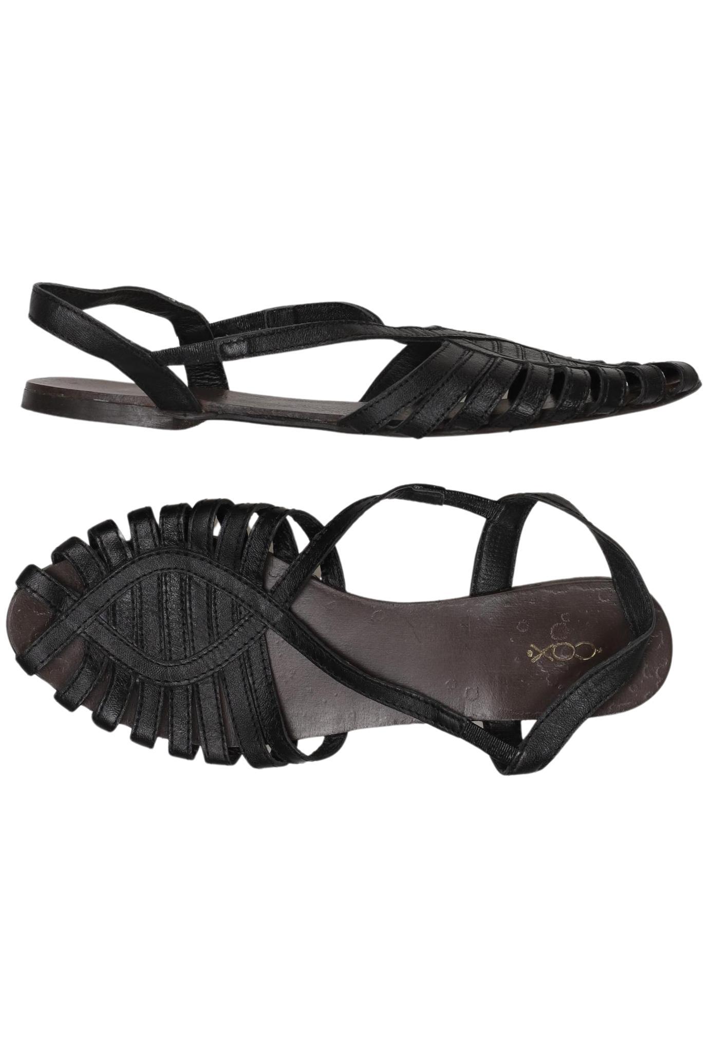 

Cox Damen Sandale, schwarz, Gr. 38
