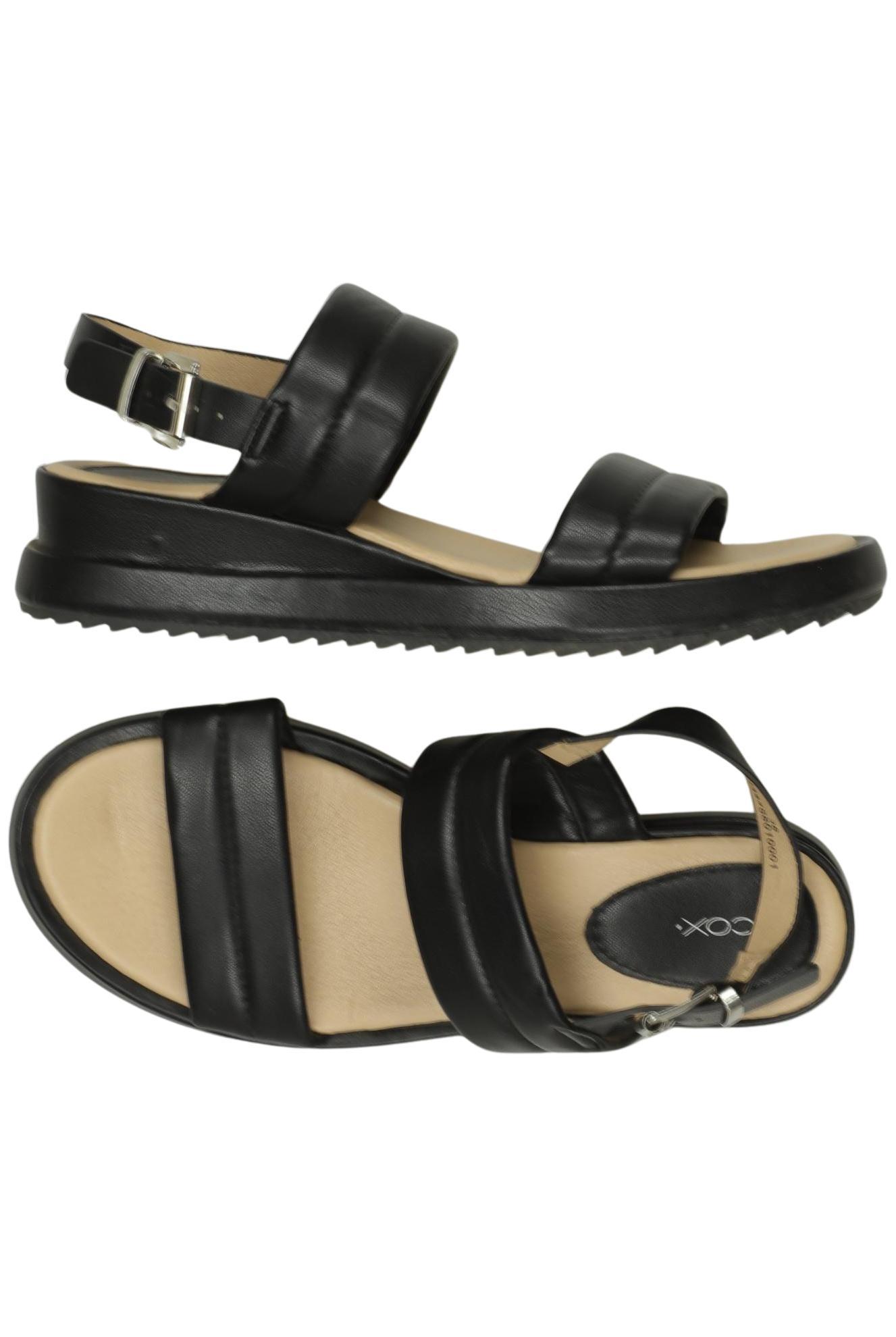 

Cox Damen Sandale, schwarz, Gr. 38