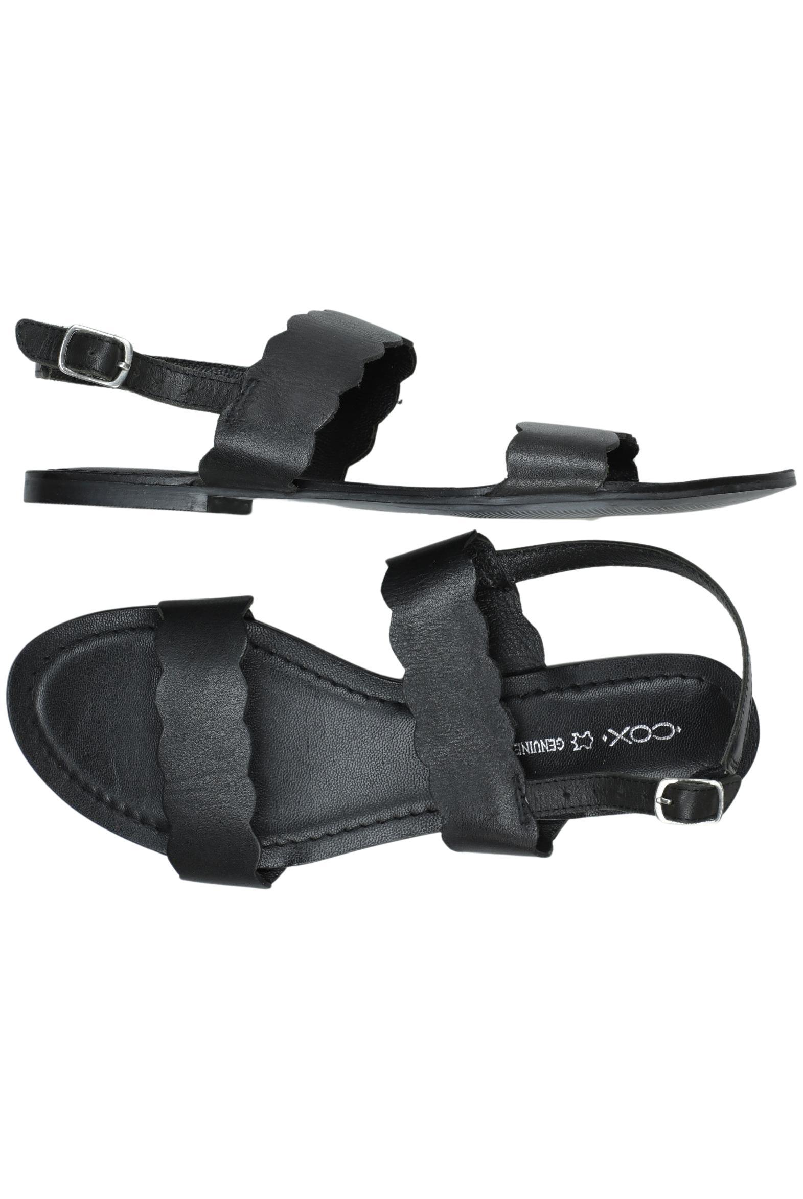 

Cox Damen Sandale, schwarz, Gr. 38