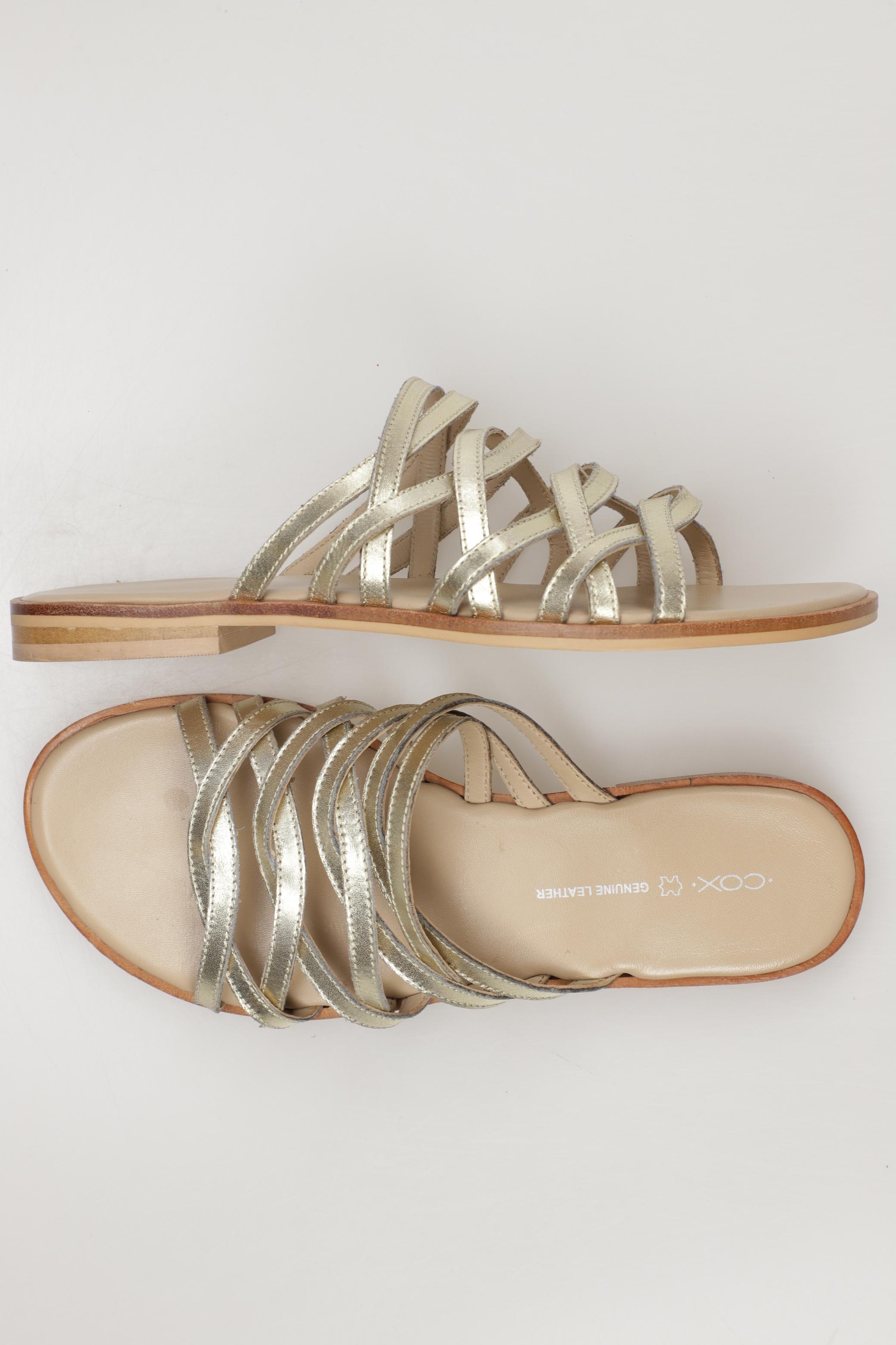 

Cox Damen Sandale, gold, Gr. 39
