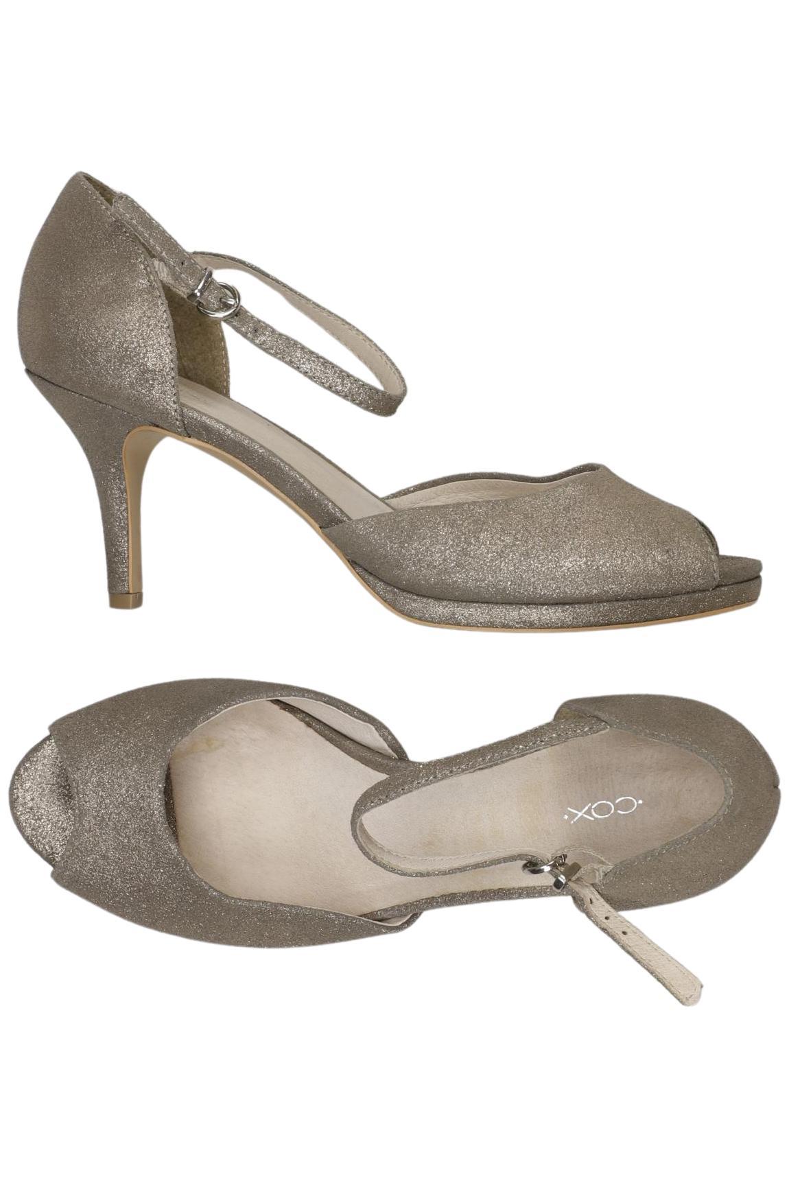 

Cox Damen Sandale, gold, Gr. 39